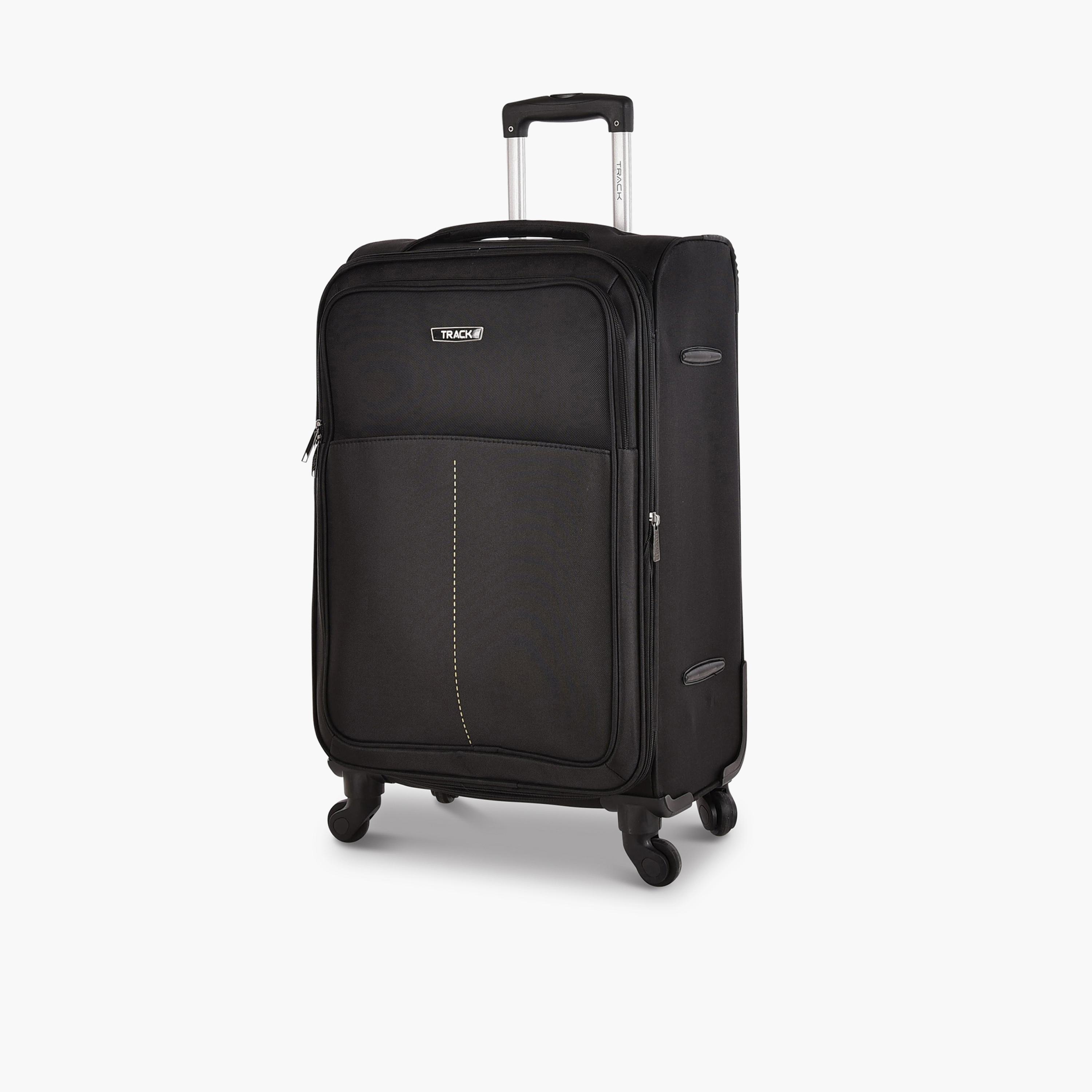 Track Set of 3 Polyester Soft Sided 4-Wheeler Spinner Trolley Bag with Combination Lock-travel-luggagesandbags-luggage-image-5
