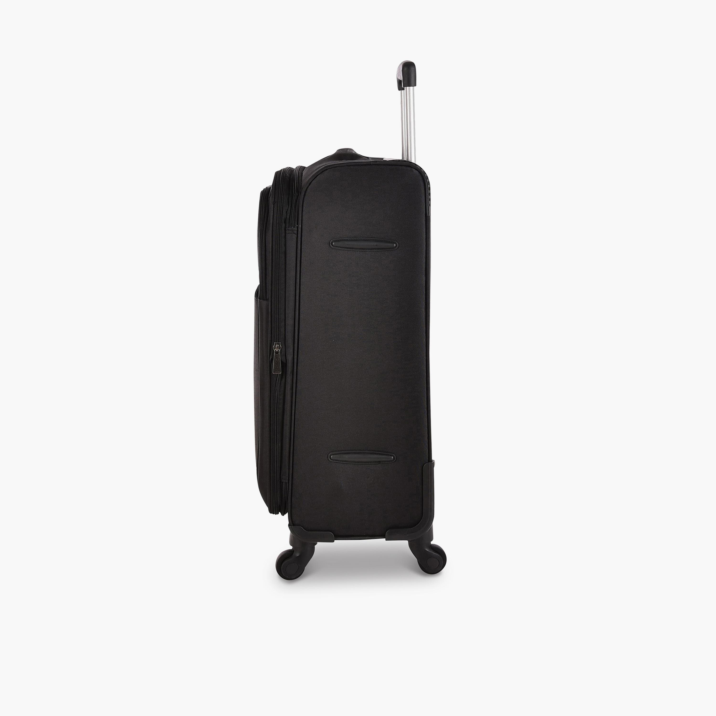 Track Set of 3 Polyester Soft Sided 4-Wheeler Spinner Trolley Bag with Combination Lock-travel-luggagesandbags-luggage-image-6