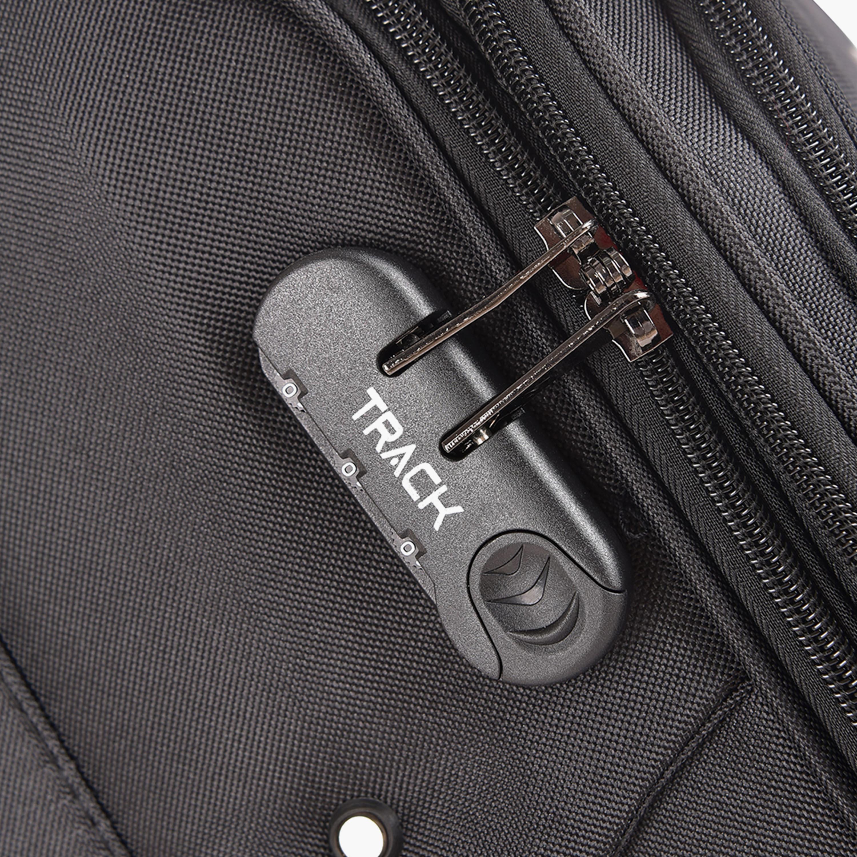 Track Set of 3 Polyester Soft Sided 4-Wheeler Spinner Trolley Bag with Combination Lock-travel-luggagesandbags-luggage-image-9