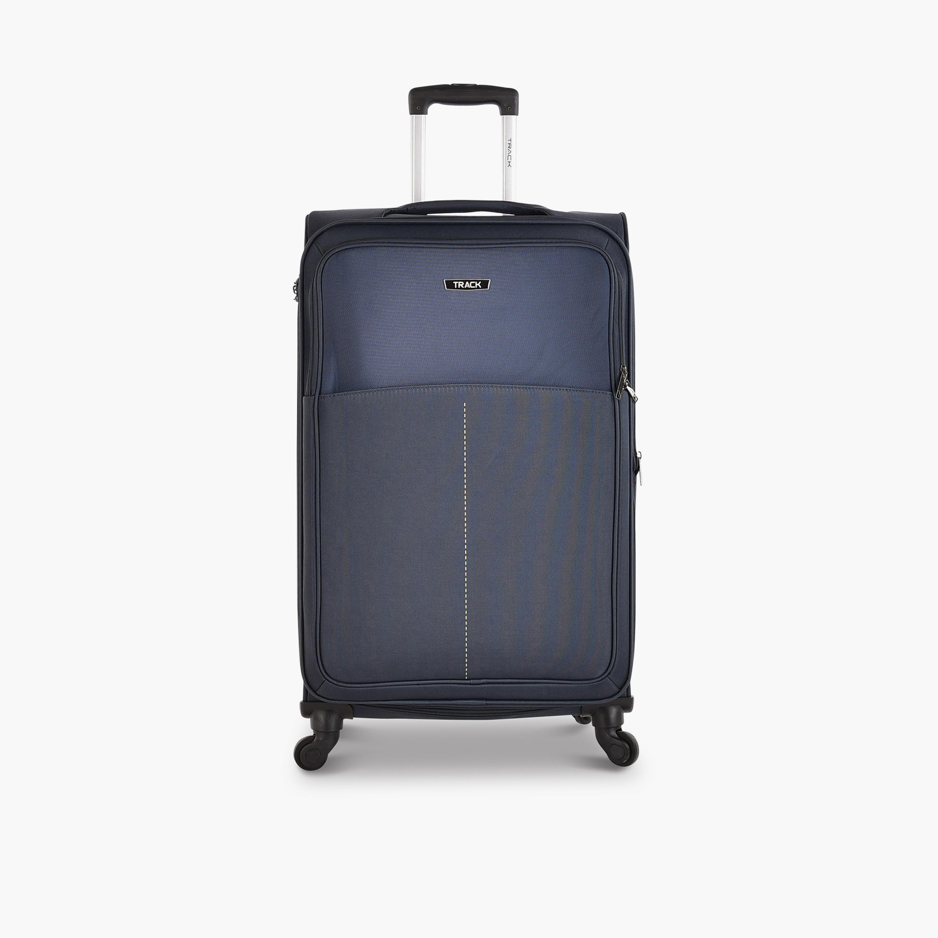 Track Set of 3 Polyester Soft Sided 4-Wheeler Spinner Trolley Bag with Combination Lock-travel-luggagesandbags-luggage-image-4
