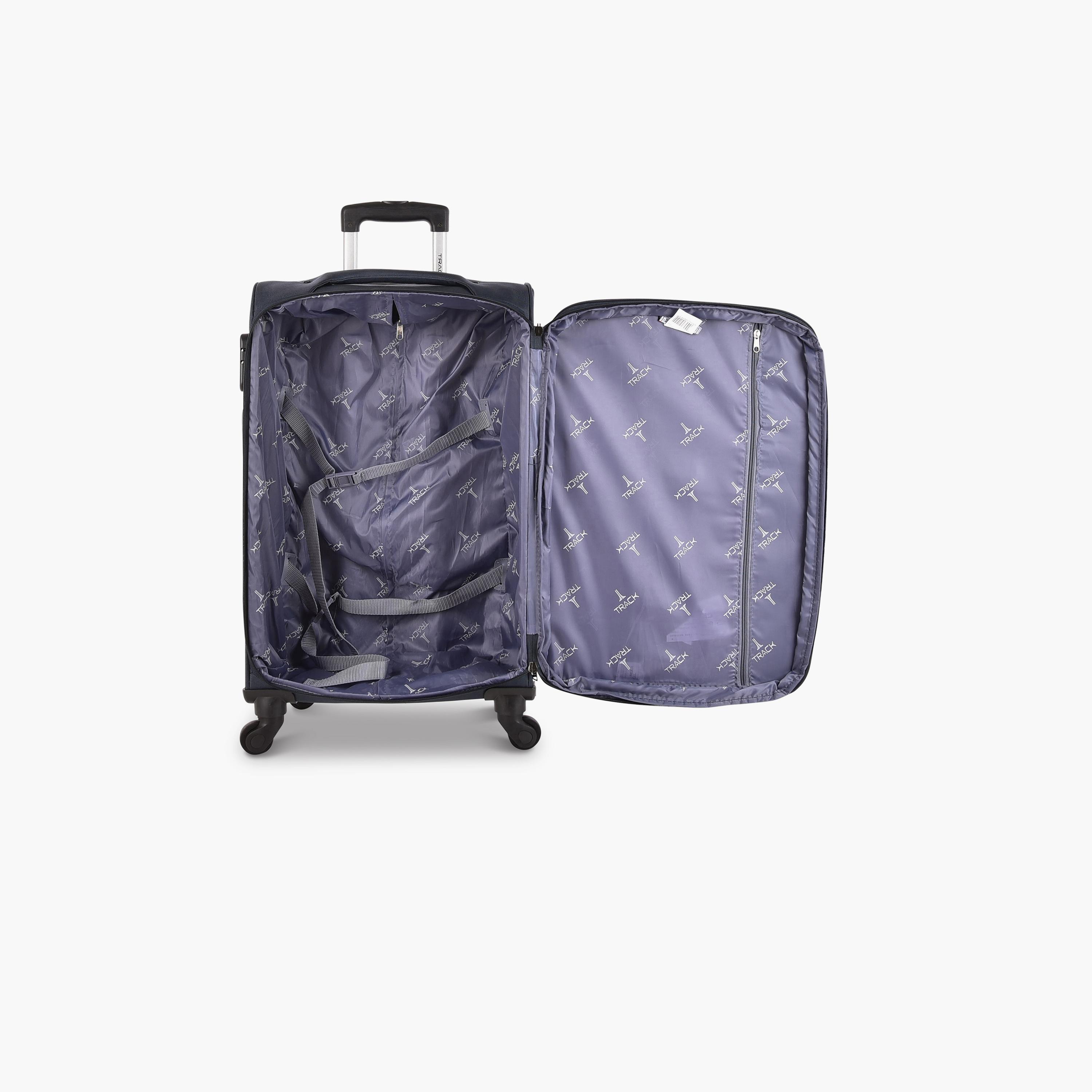 Track Set of 3 Polyester Soft Sided 4-Wheeler Spinner Trolley Bag with Combination Lock-travel-luggagesandbags-luggage-image-8