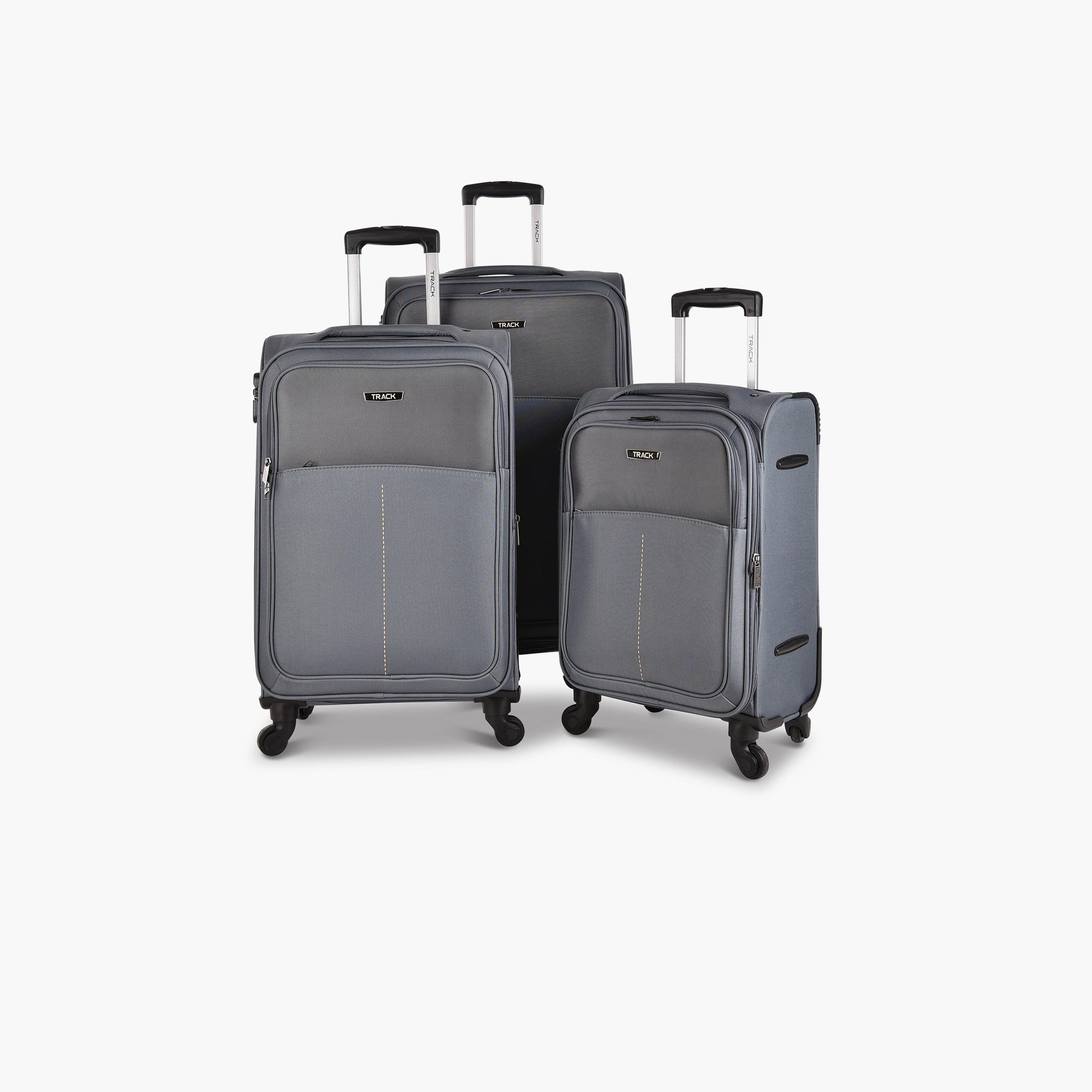 تراك - طقم  3 شنط بجوانب طرية من البوليستر وأربع عجلات دوارة  مع قفل مركب-travel-luggagesandbags-luggage-image-1