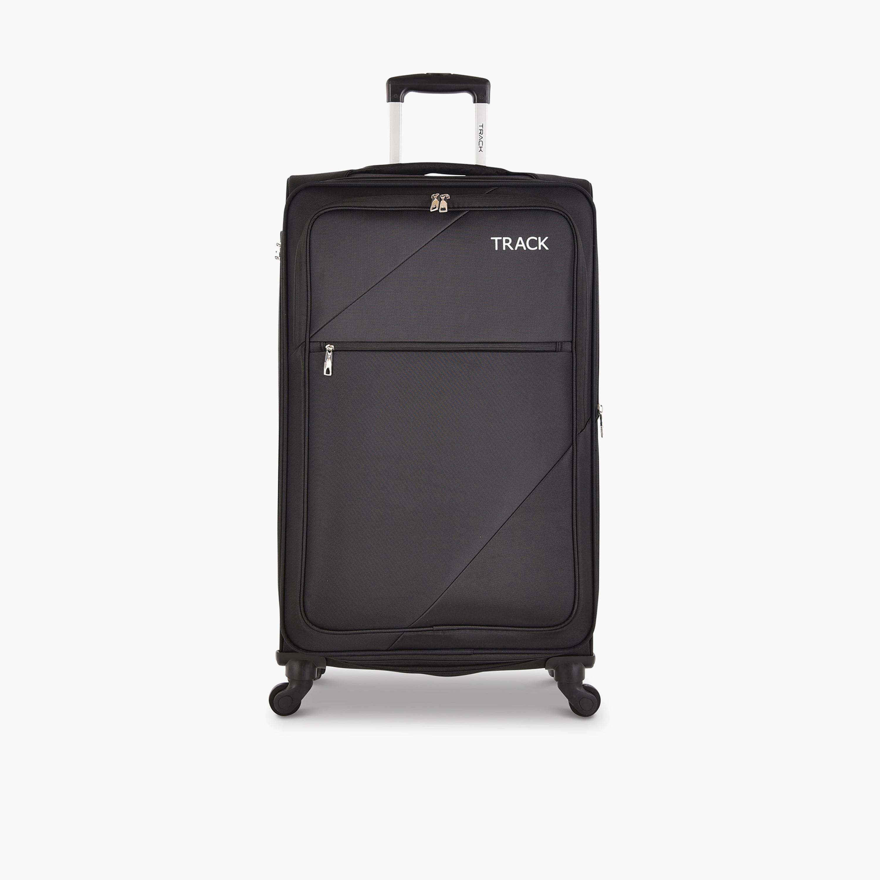 Track Set of 3 Polyester Soft Sided 4-Wheeler Spinner Trolley Bag with Combination Lock-travel-luggagesandbags-luggage-image-4
