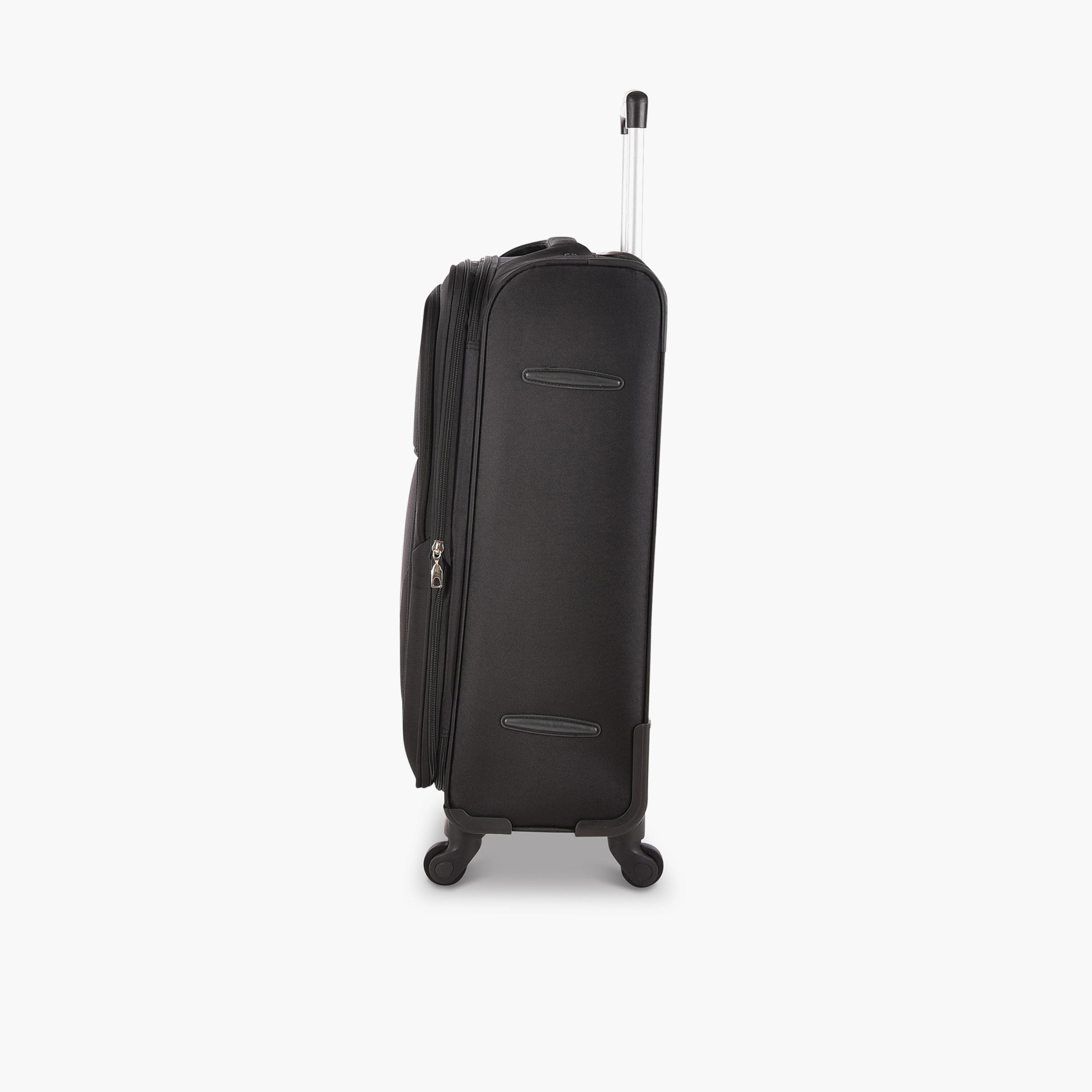 Track Set of 3 Polyester Soft Sided 4-Wheeler Spinner Trolley Bag with Combination Lock-travel-luggagesandbags-luggage-image-6