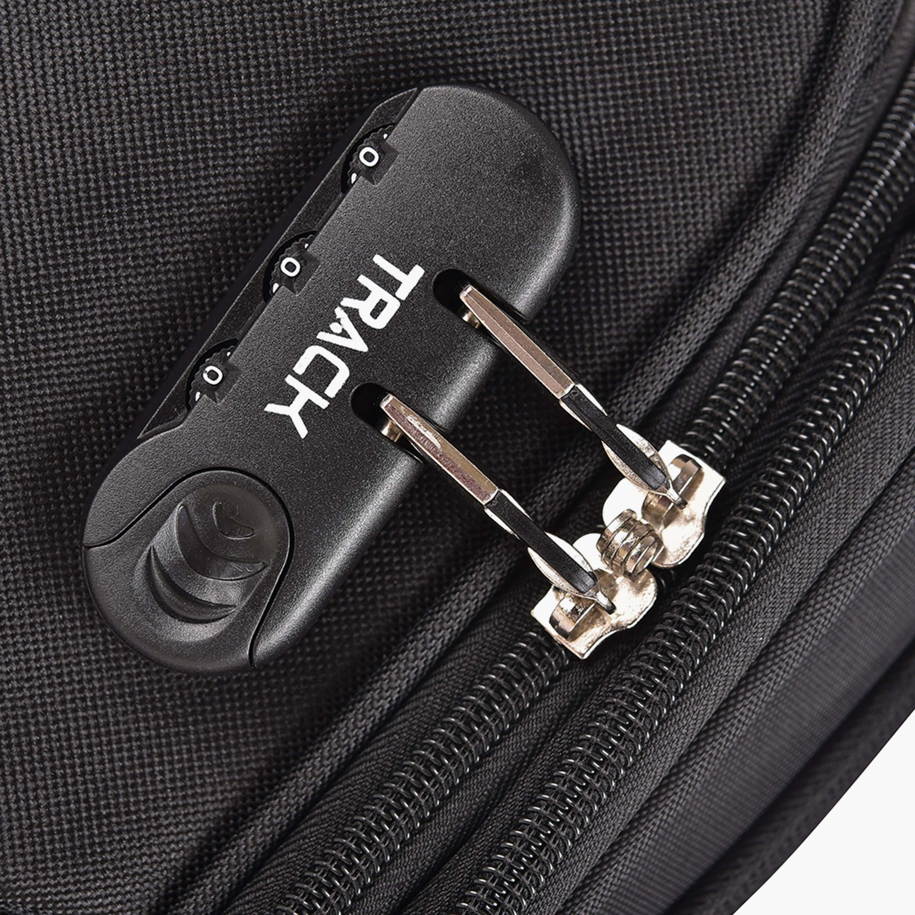 Track Set of 3 Polyester Soft Sided 4-Wheeler Spinner Trolley Bag with Combination Lock-travel-luggagesandbags-luggage-image-9