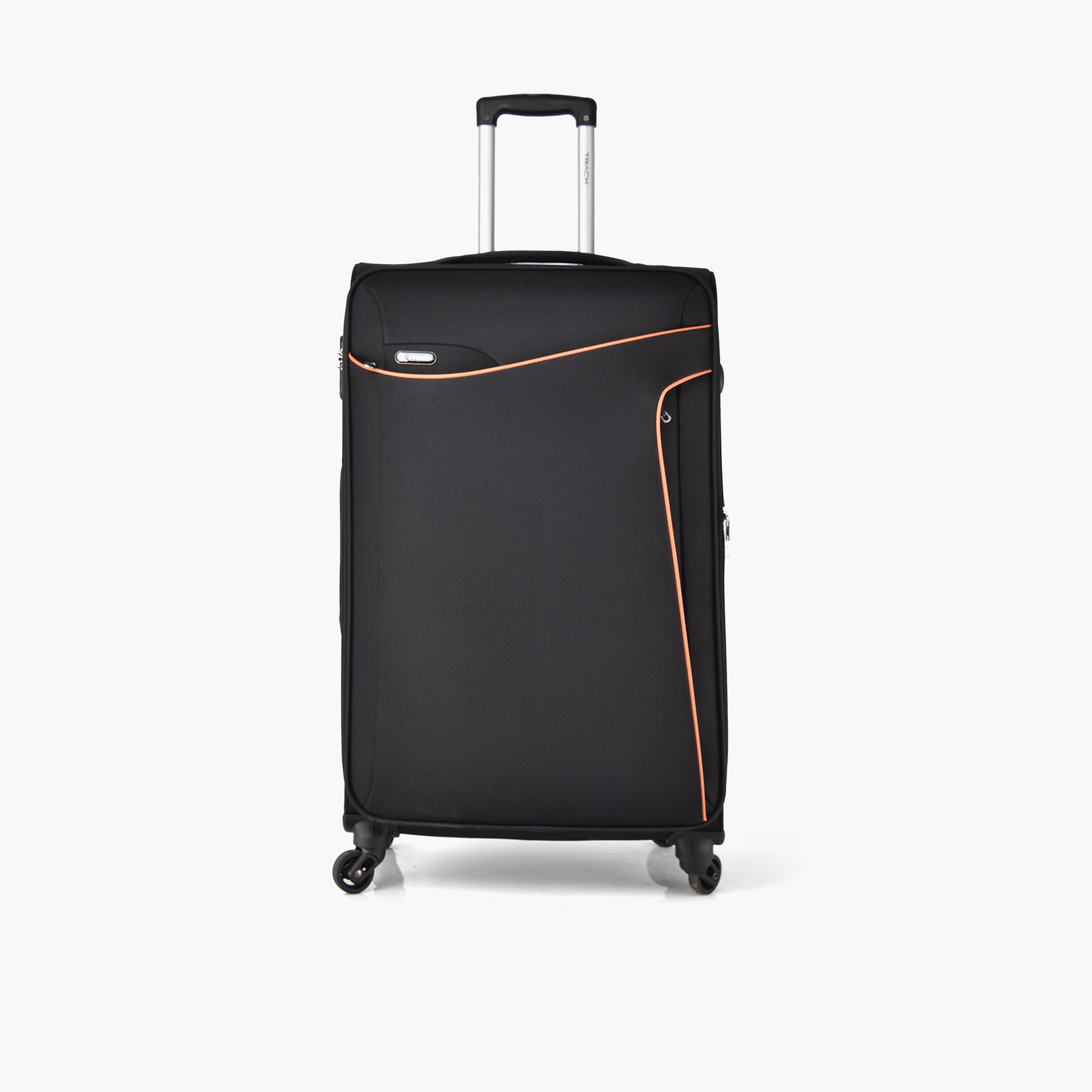 Track Set of 3 Polyester Soft Sided 4-Wheeler Spinner Trolley Bag with Combination Lock-travel-luggagesandbags-luggage-image-4