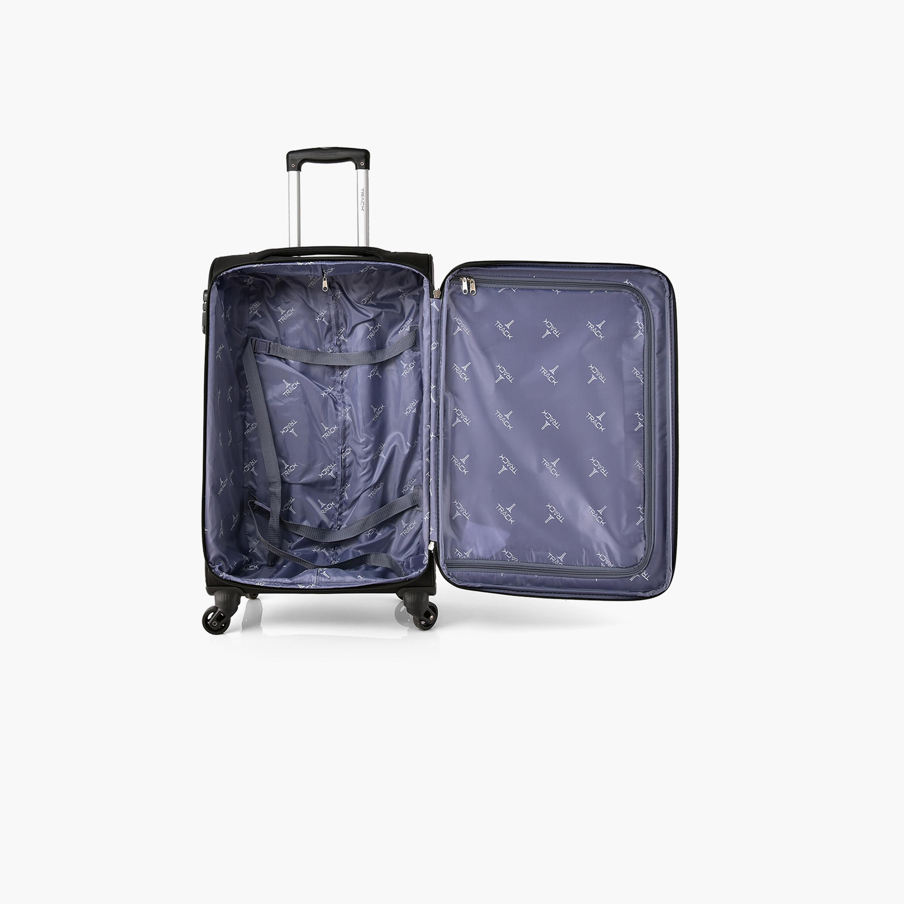Track Set of 3 Polyester Soft Sided 4-Wheeler Spinner Trolley Bag with Combination Lock-travel-luggagesandbags-luggage-image-8