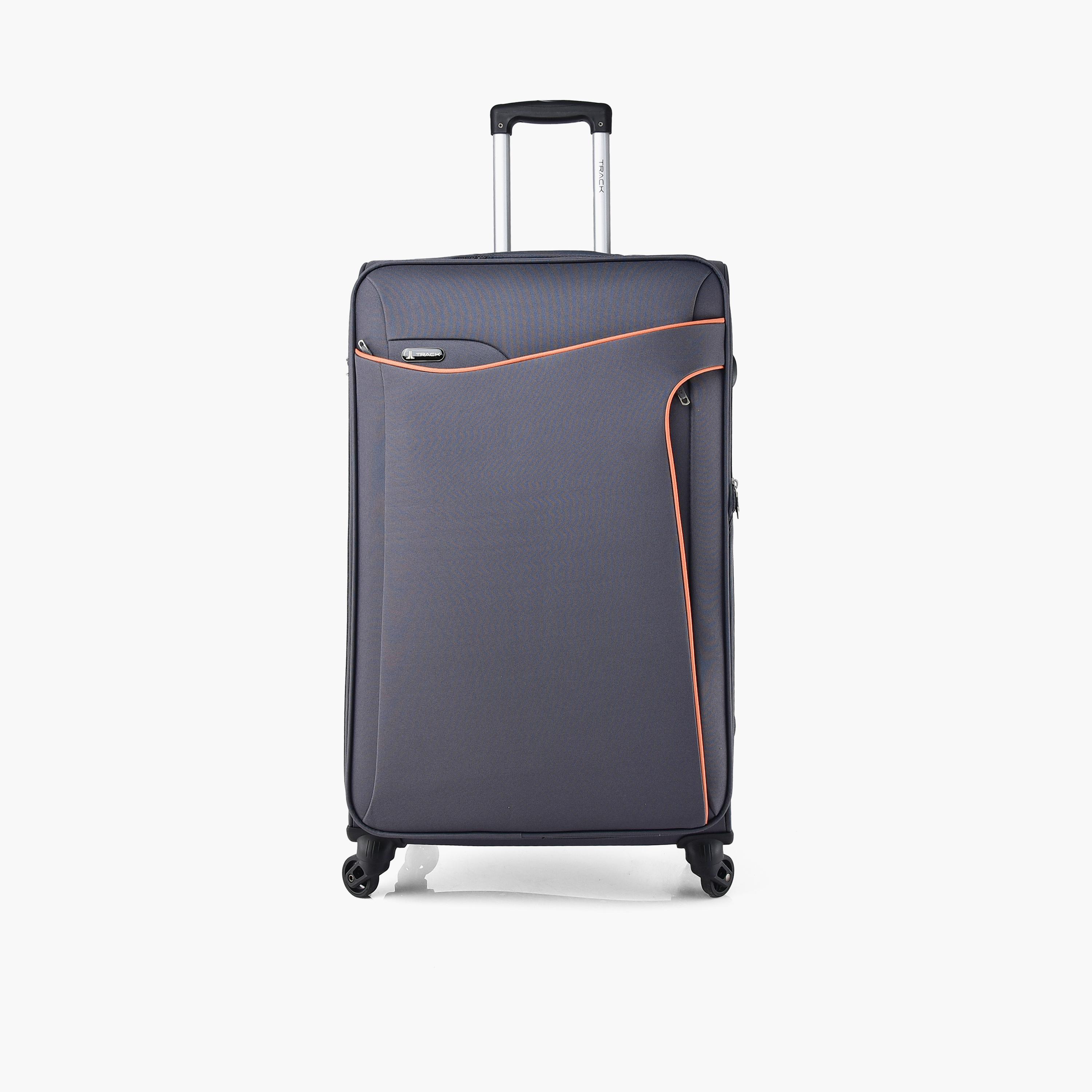 Track Set of 3 Polyester Soft Sided 4-Wheeler Spinner Trolley Bag with Combination Lock-travel-luggagesandbags-luggage-image-4