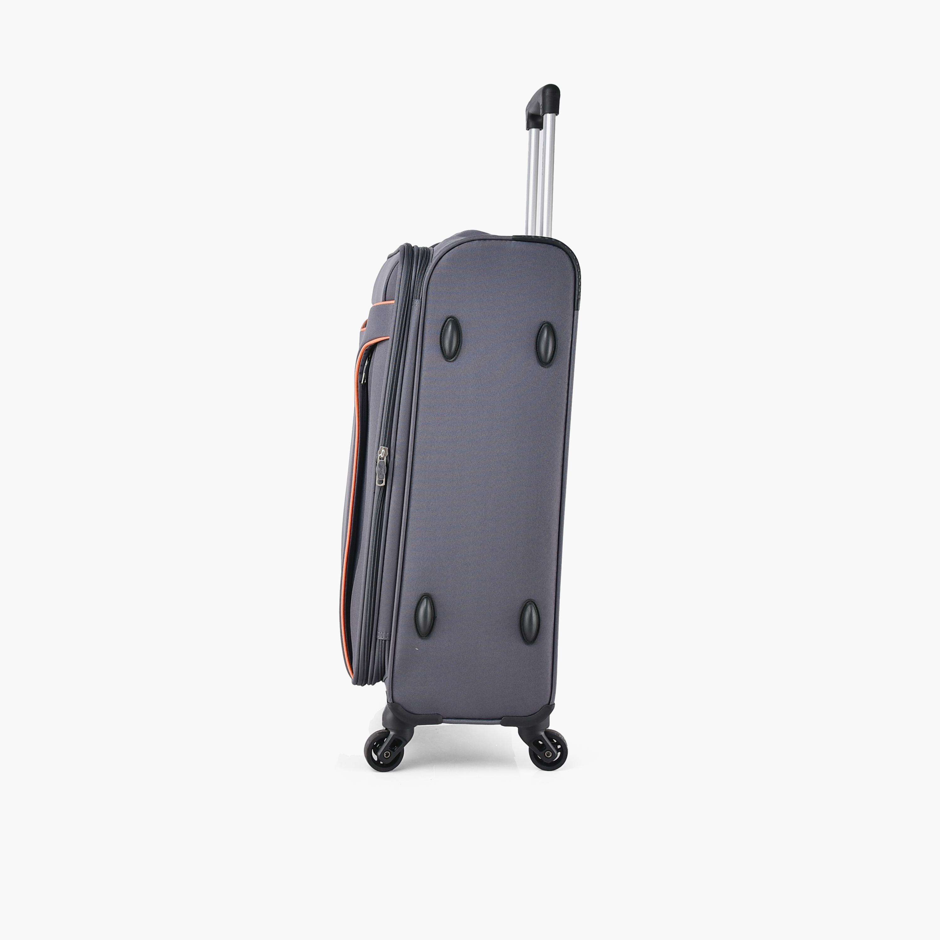Track Set of 3 Polyester Soft Sided 4-Wheeler Spinner Trolley Bag with Combination Lock-travel-luggagesandbags-luggage-image-6