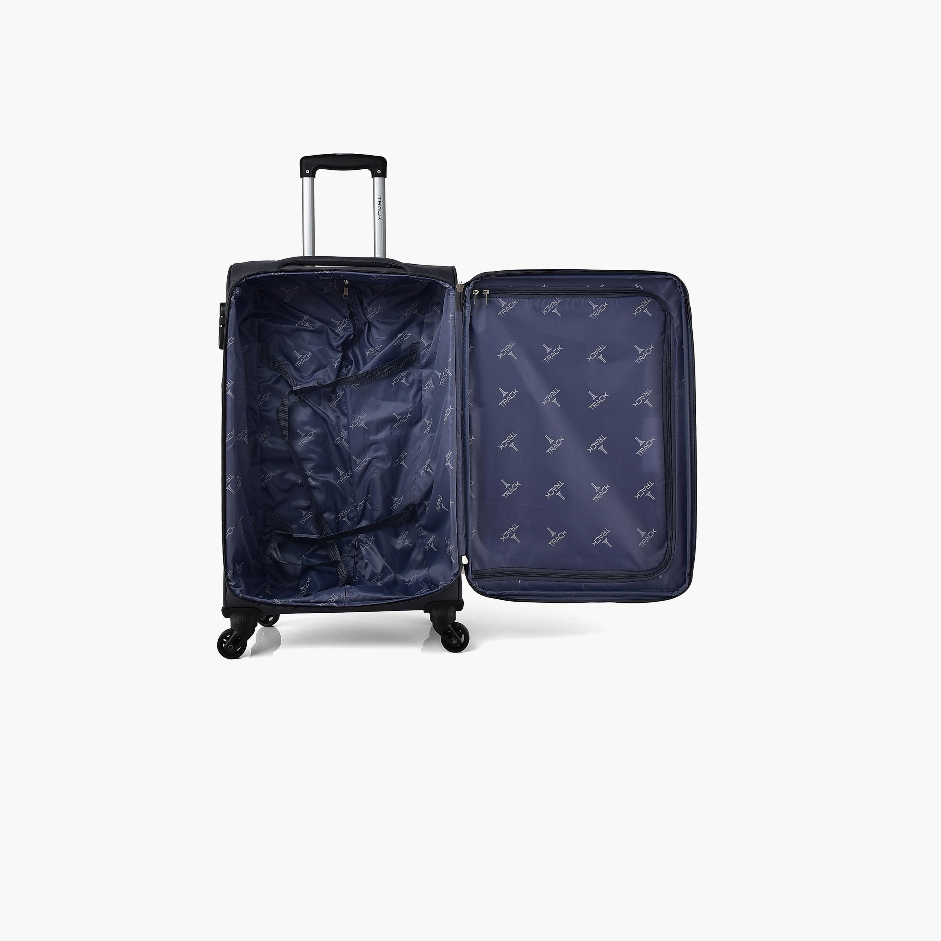 Track Set of 3 Polyester Soft Sided 4-Wheeler Spinner Trolley Bag with Combination Lock-travel-luggagesandbags-luggage-image-8