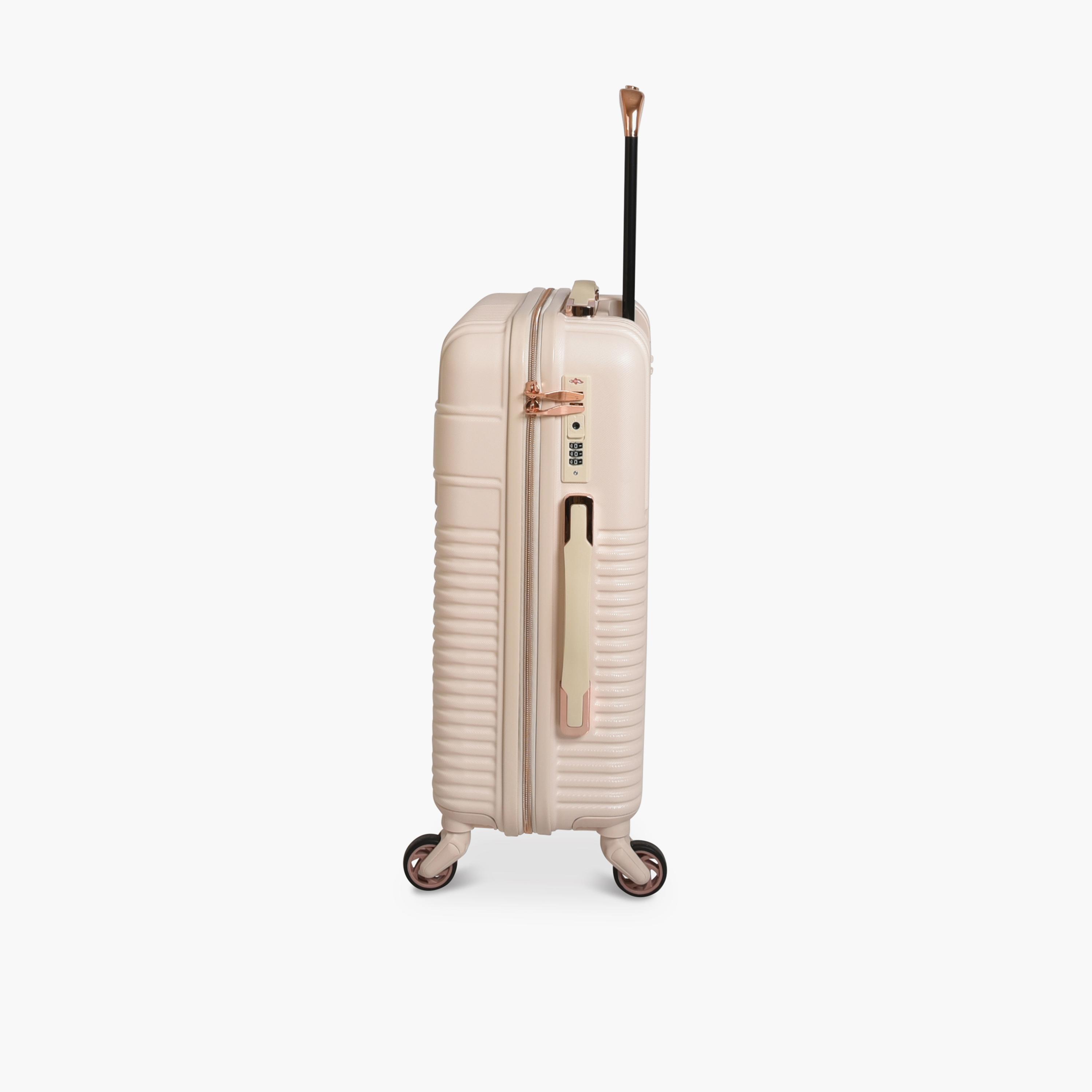Track Set of 2 ABS Hard Sided 4-Wheeler Spinner Trolley Bag with Combination Lock-travel-luggagesandbags-luggage-image-6