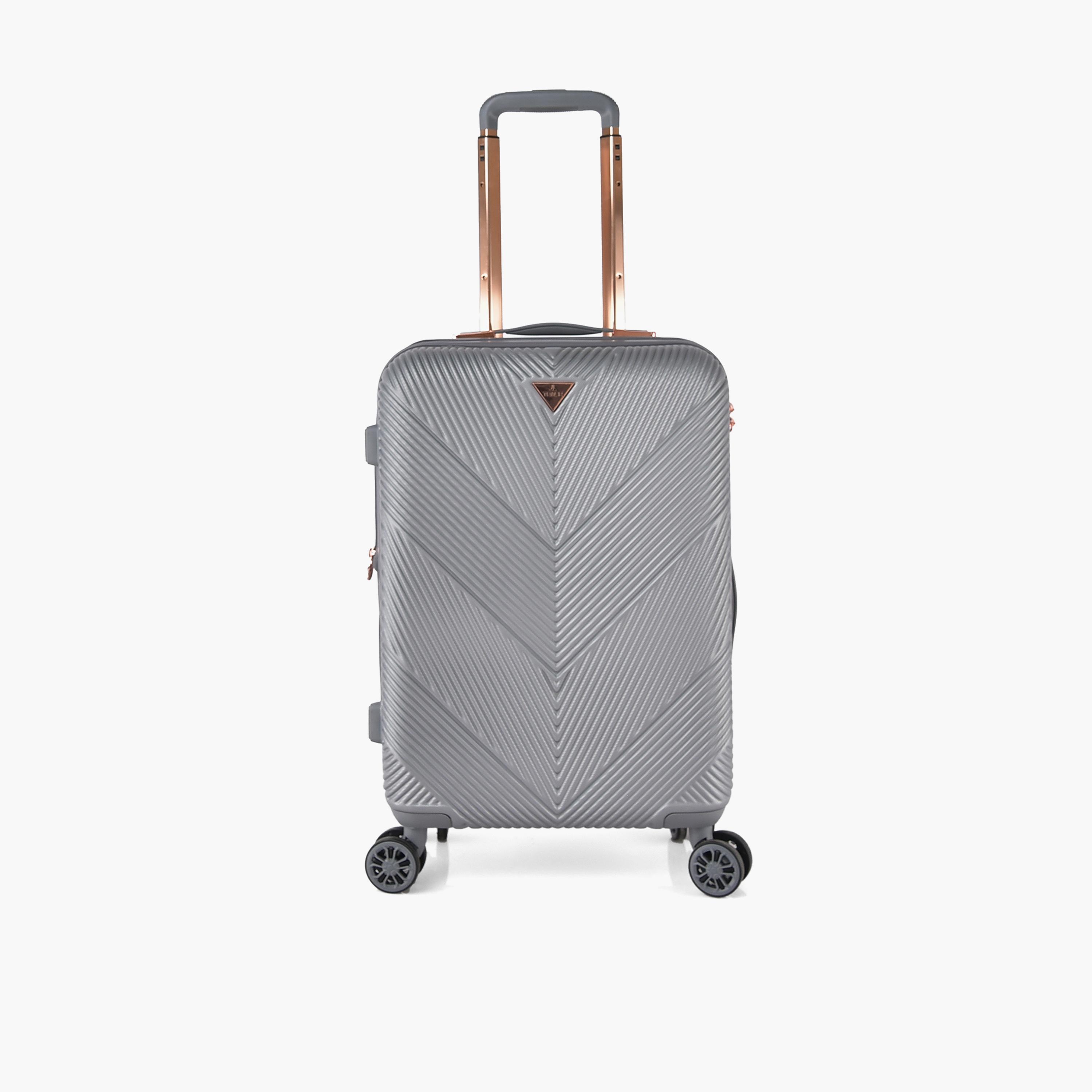Track Set of 2 ABS Hard Sided 4-Wheeler Spinner Trolley Bag with Combination Lock-travel-luggagesandbags-luggage-image-4
