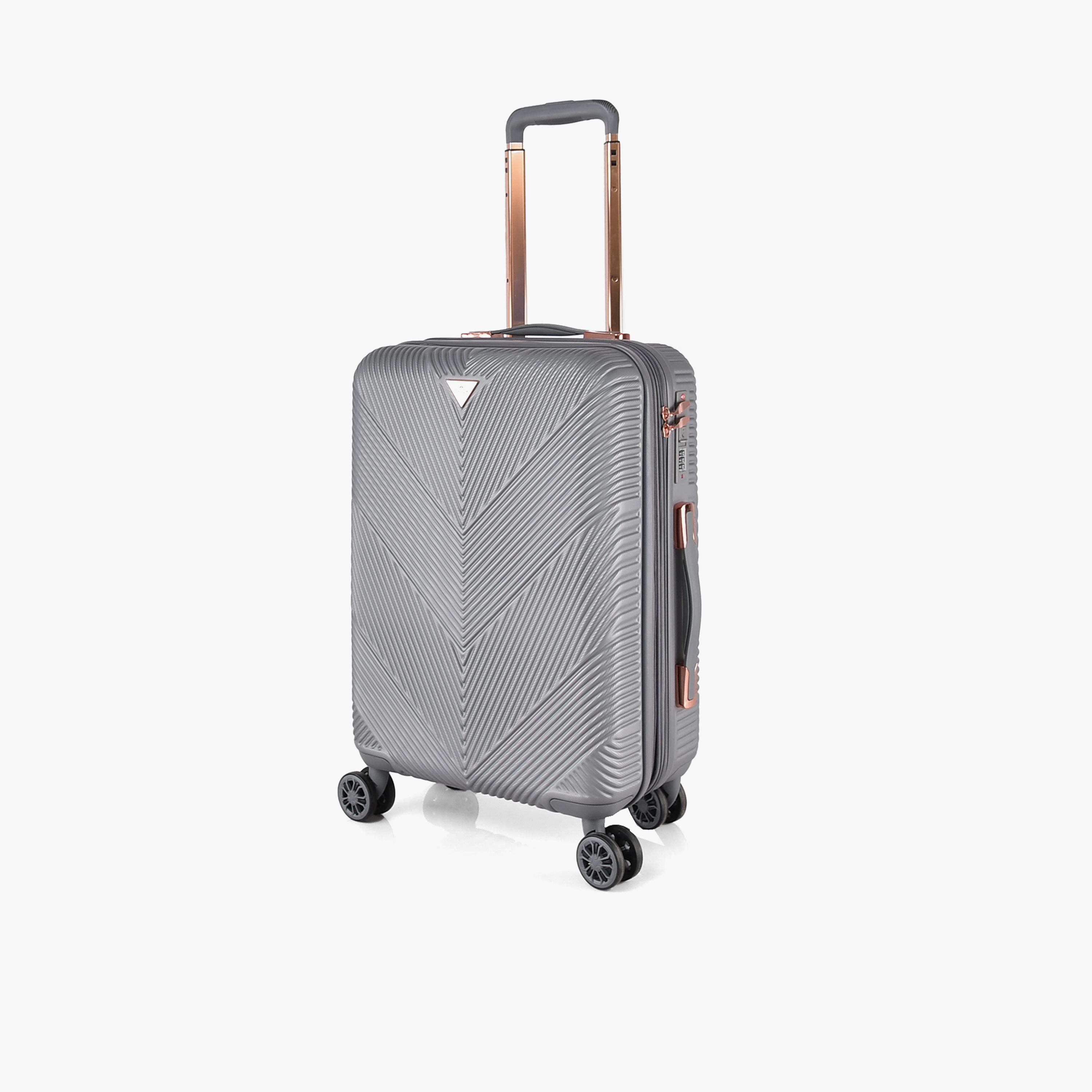 Track Set of 2 ABS Hard Sided 4-Wheeler Spinner Trolley Bag with Combination Lock-travel-luggagesandbags-luggage-image-5