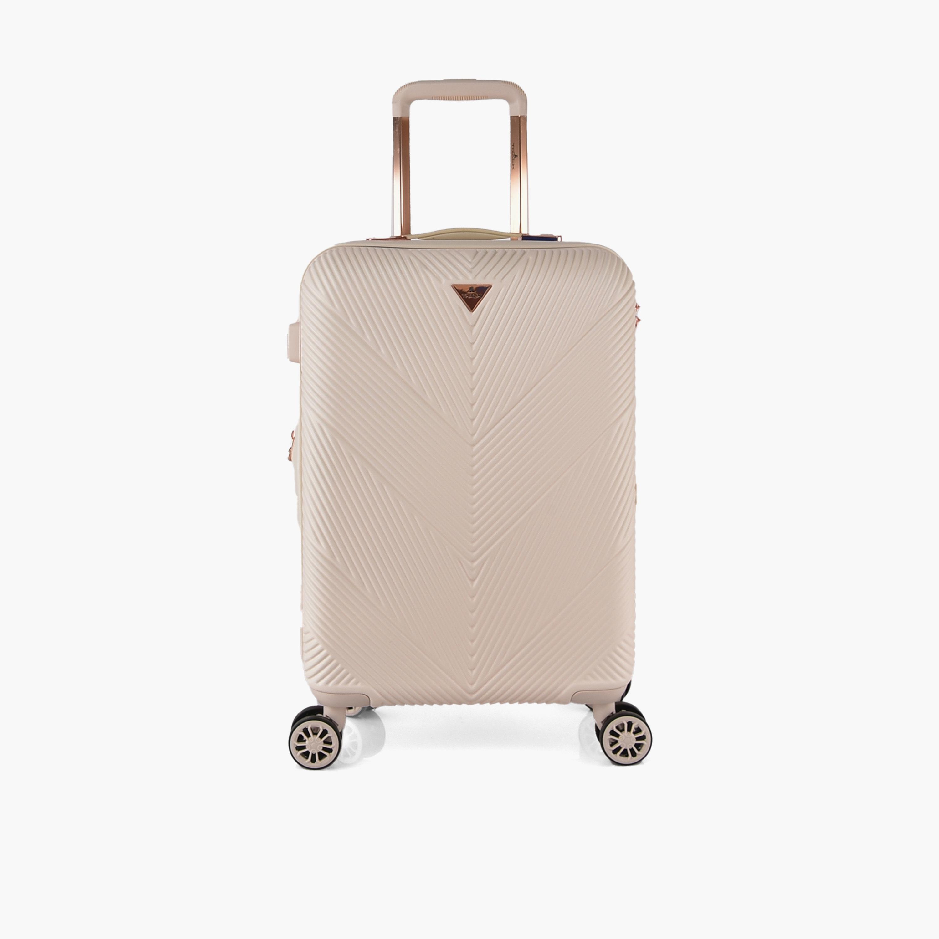 Track Set of 2 ABS Hard Sided 4-Wheeler Spinner Trolley Bag with Combination Lock-travel-luggagesandbags-luggage-image-4