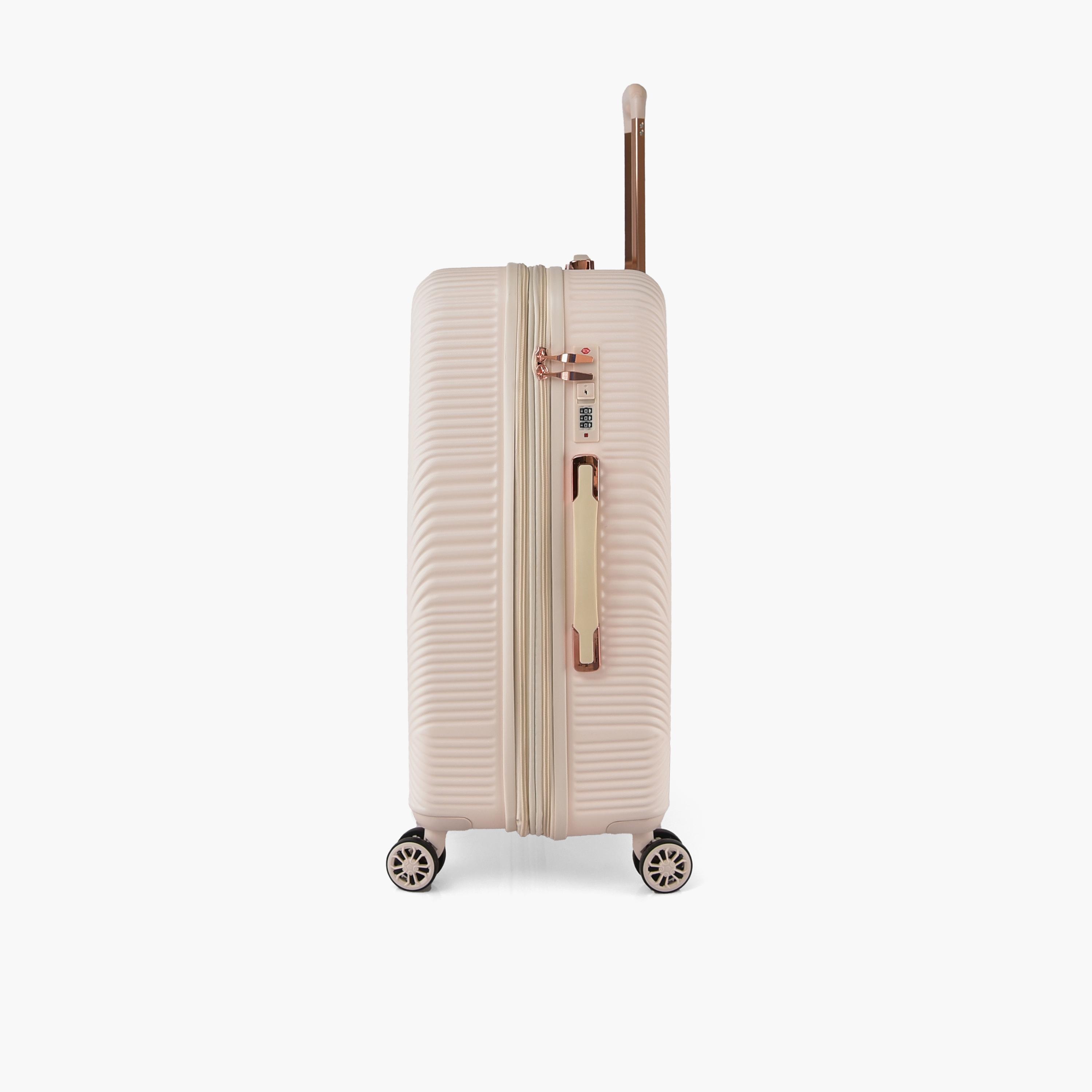 Track Set of 2 ABS Hard Sided 4-Wheeler Spinner Trolley Bag with Combination Lock-travel-luggagesandbags-luggage-image-6