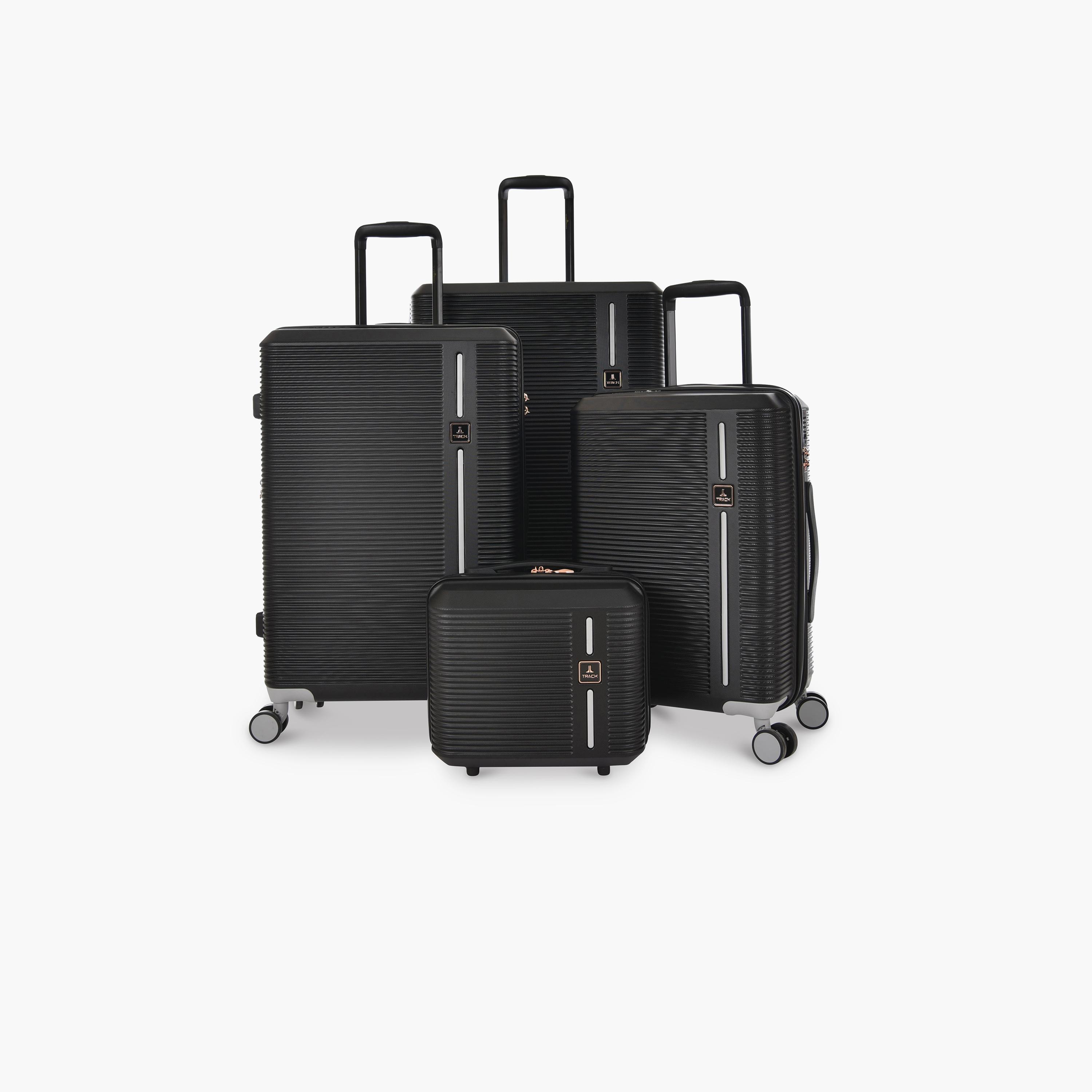 Track Set of 4 ABS Hard Sided 4-Wheeler Spinner Trolley Bag with Combination Lock-travel-luggagesandbags-luggage-image-1