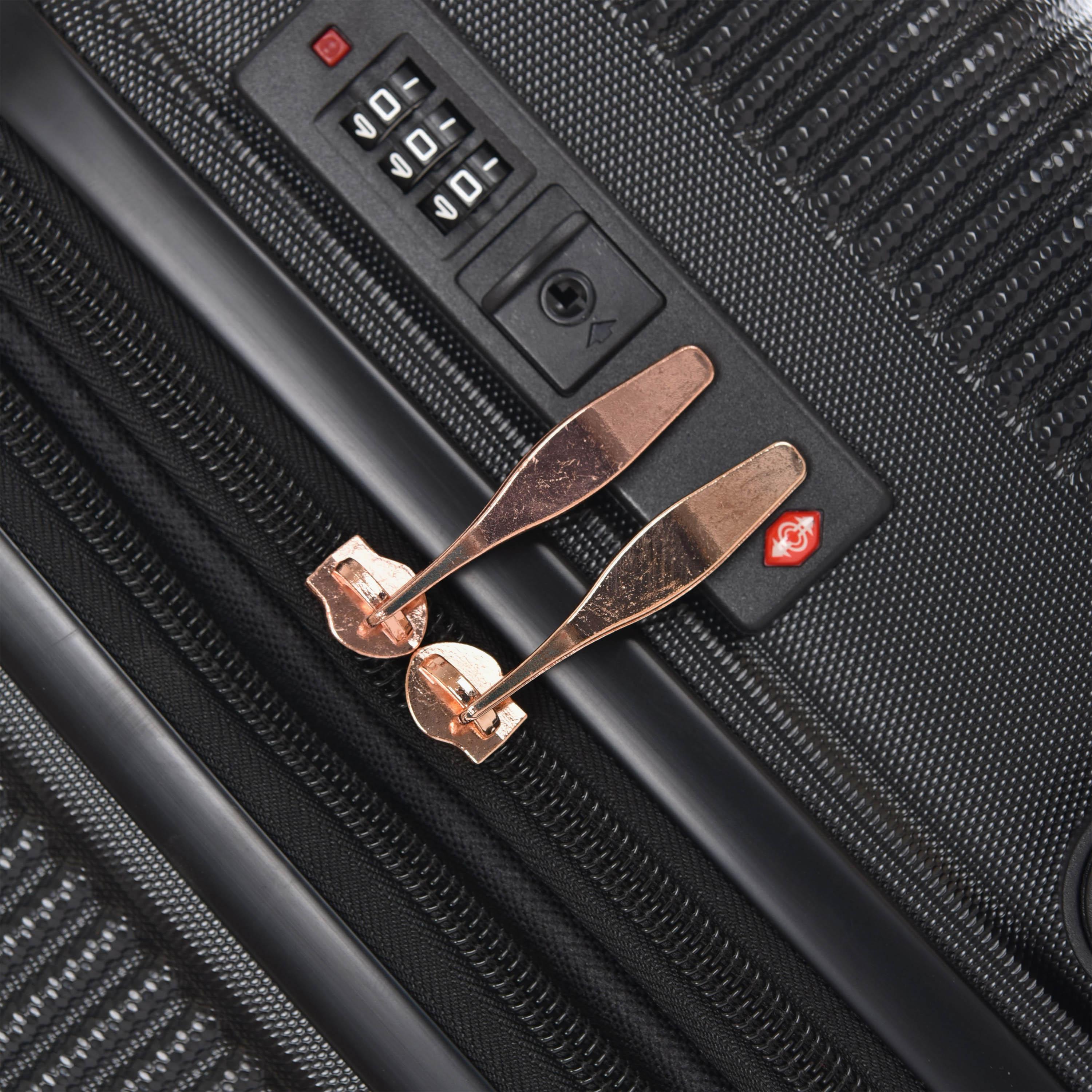 Track Set of 4 ABS Hard Sided 4-Wheeler Spinner Trolley Bag with Combination Lock-travel-luggagesandbags-luggage-image-9