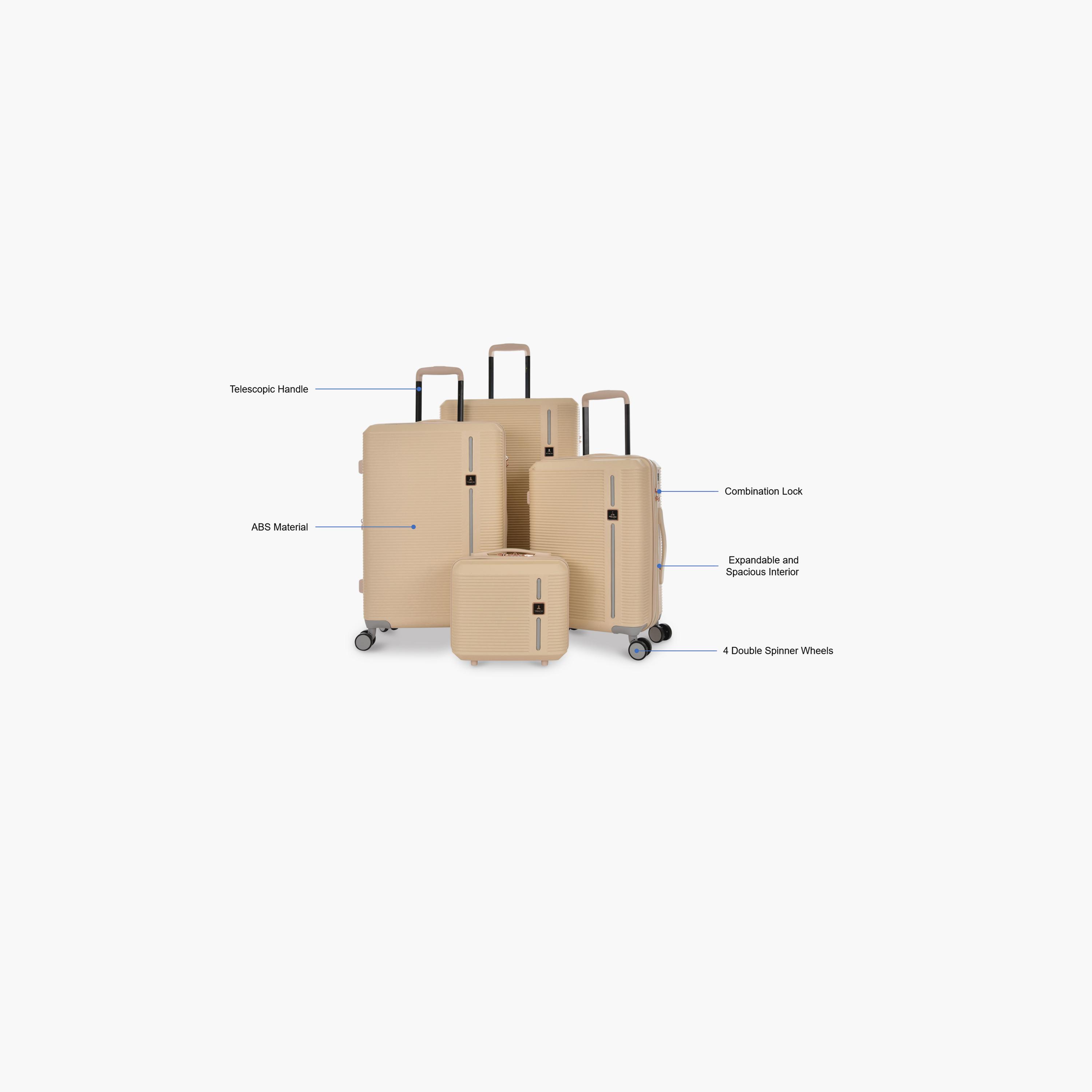 تراك - طقم  4 شنط بجوانب صلبة من مادة ABS وأربع عجلات دوارة مع قفل مركب-travel-luggagesandbags-luggage-image-2
