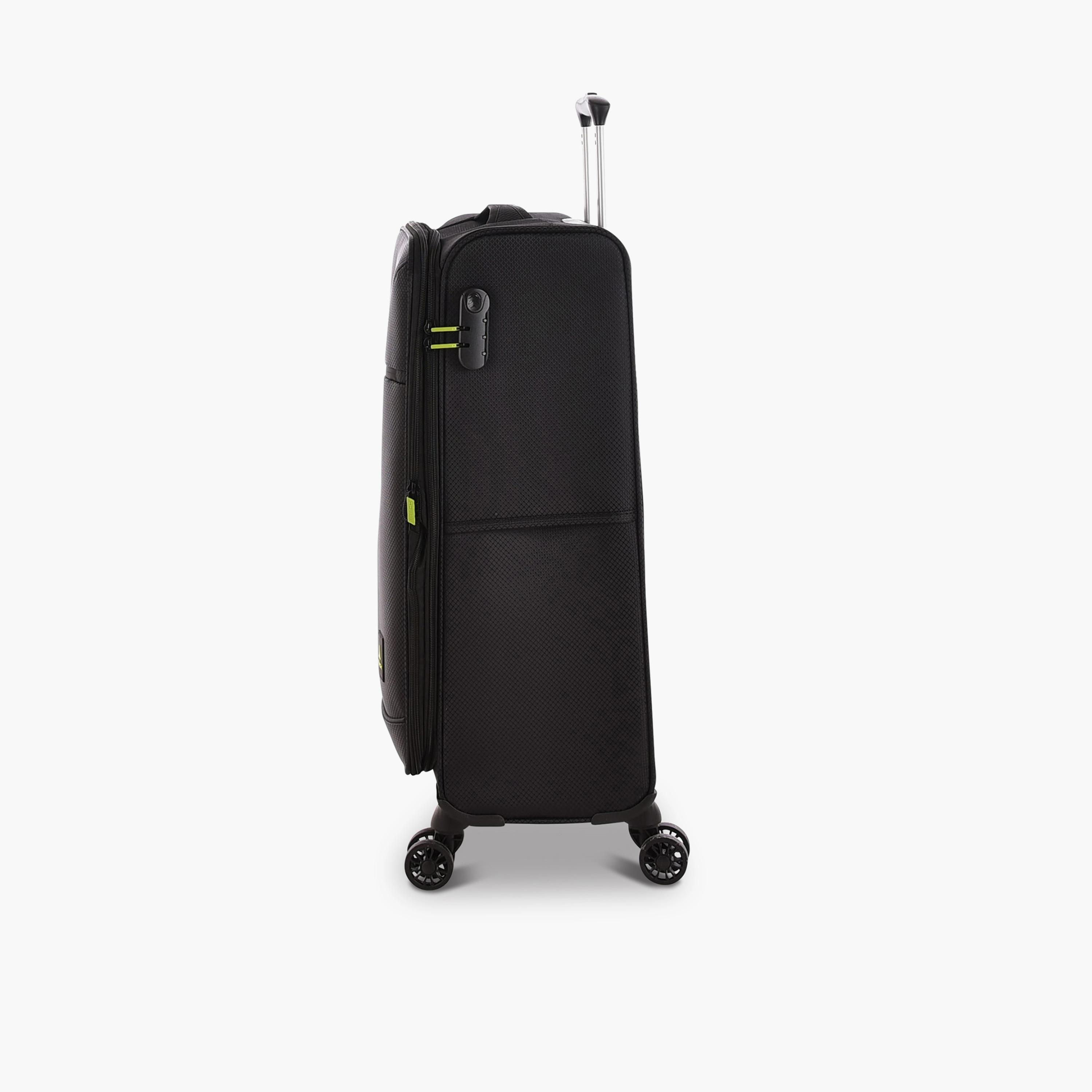Track Set of 3 Polyester Soft Sided 4-Wheeler Spinner Trolley Bag with Combination Lock-travel-luggagesandbags-luggage-image-6