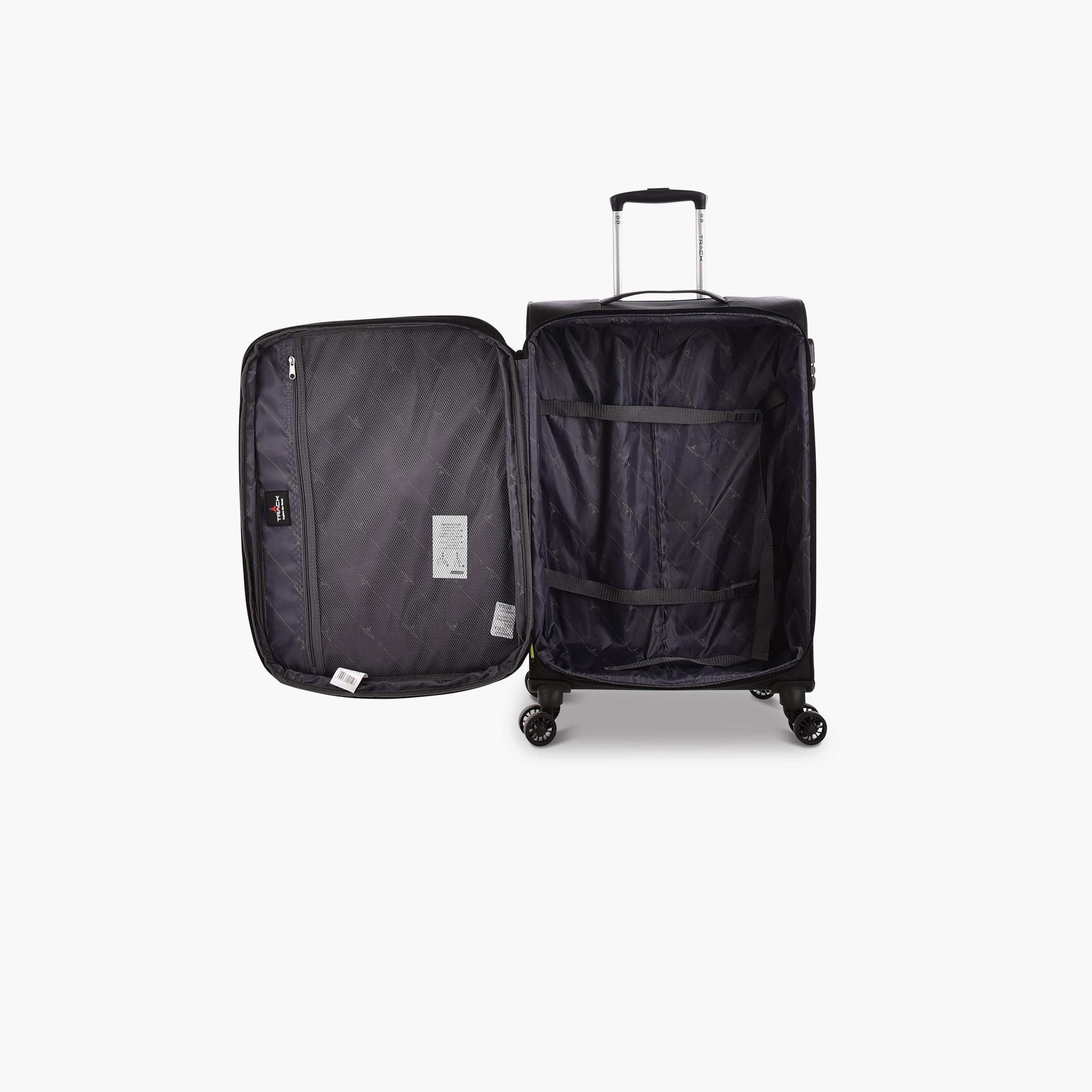 Track Set of 3 Polyester Soft Sided 4-Wheeler Spinner Trolley Bag with Combination Lock-travel-luggagesandbags-luggage-image-8