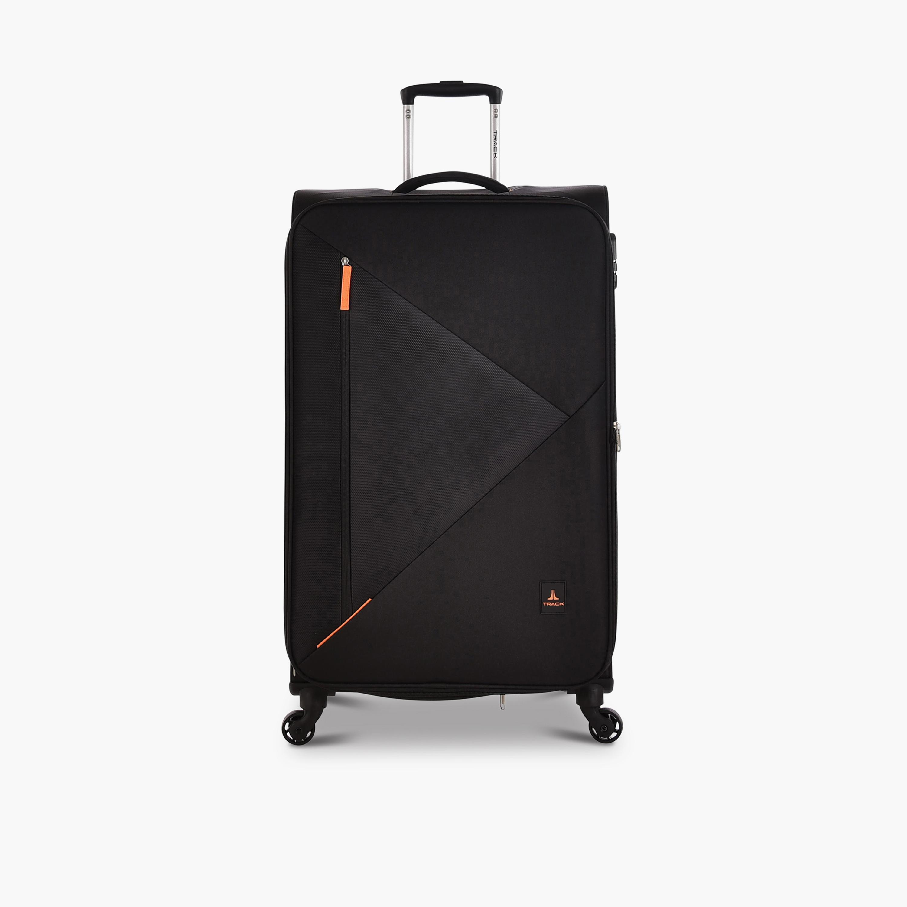 Track Set of 3 Polyester Soft Sided 4-Wheeler Spinner Trolley Bag with Combination Lock-travel-luggagesandbags-luggage-image-4
