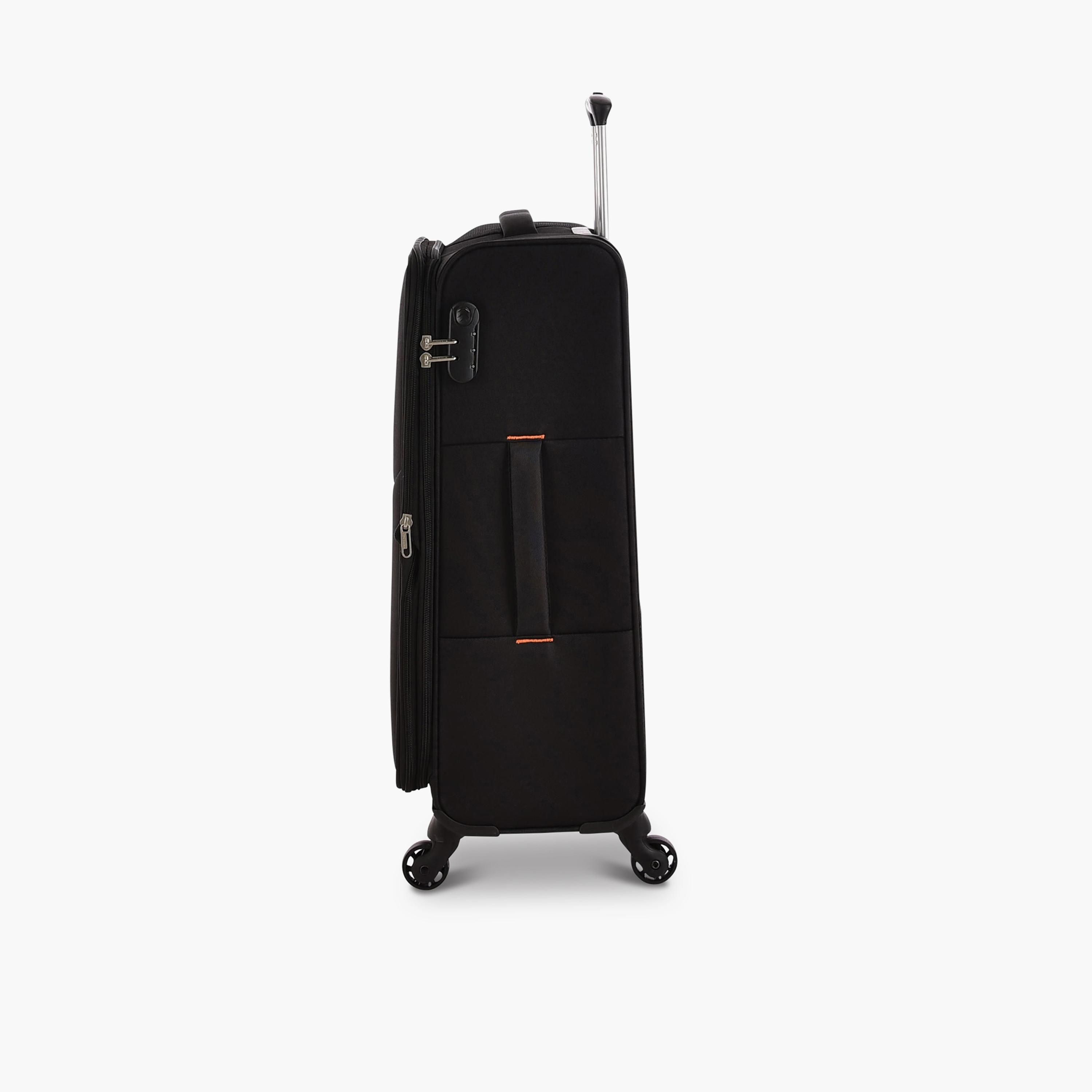 Track Set of 3 Polyester Soft Sided 4-Wheeler Spinner Trolley Bag with Combination Lock-travel-luggagesandbags-luggage-image-6
