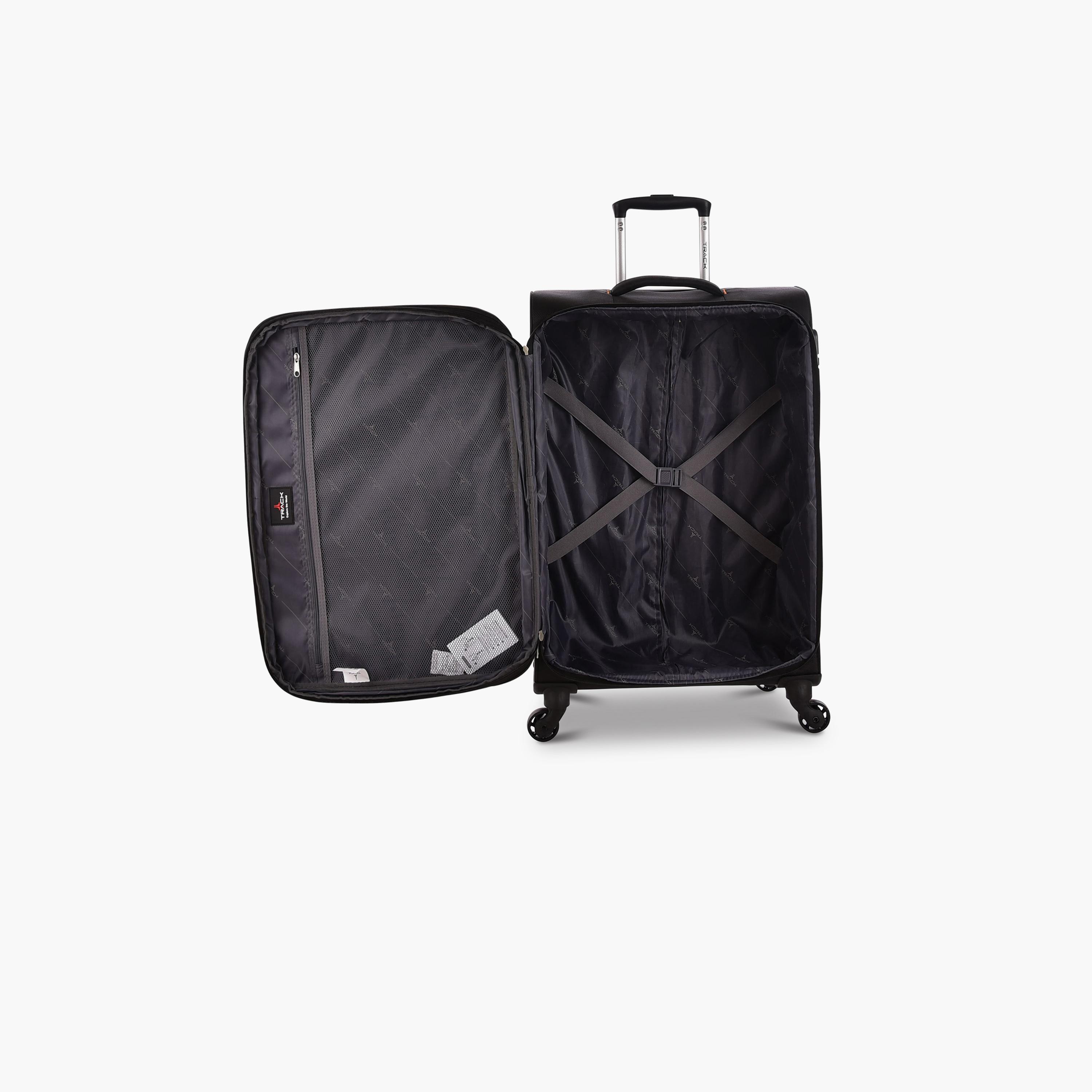 Track Set of 3 Polyester Soft Sided 4-Wheeler Spinner Trolley Bag with Combination Lock-travel-luggagesandbags-luggage-image-8
