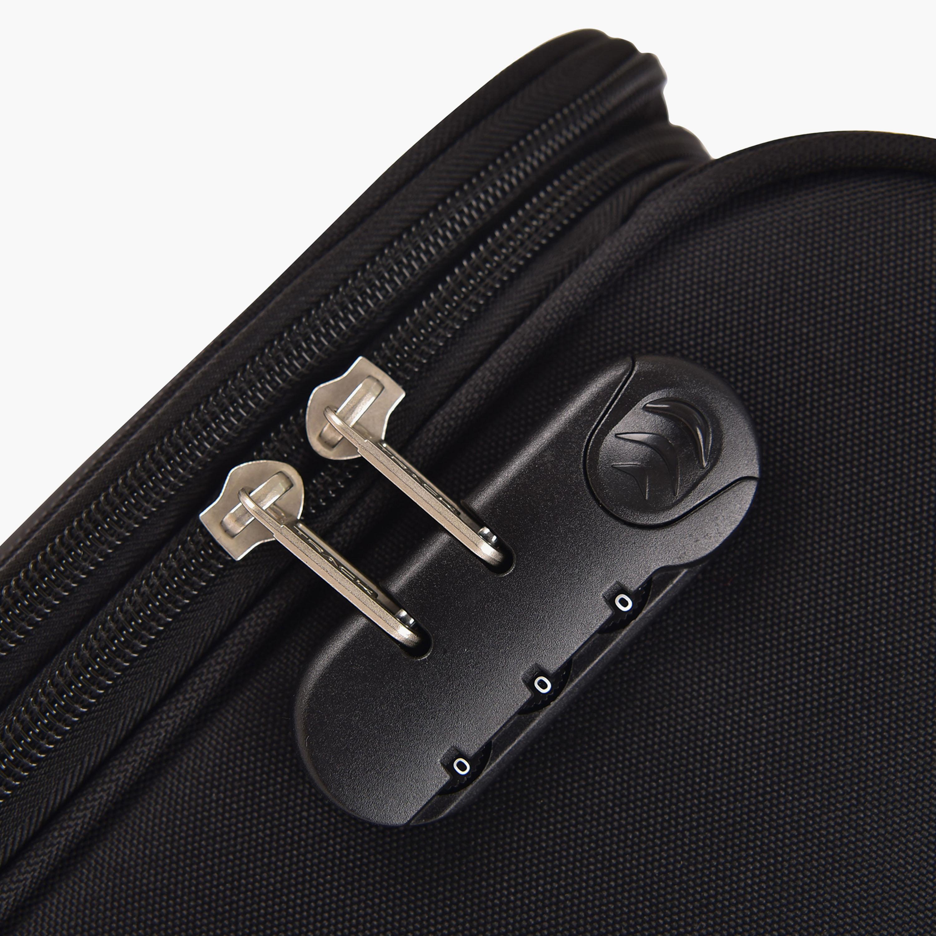 Track Set of 4 Polyester Soft Sided 4-Wheeler Spinner Trolley Bag with Combination Lock-travel-luggagesandbags-luggage-image-15