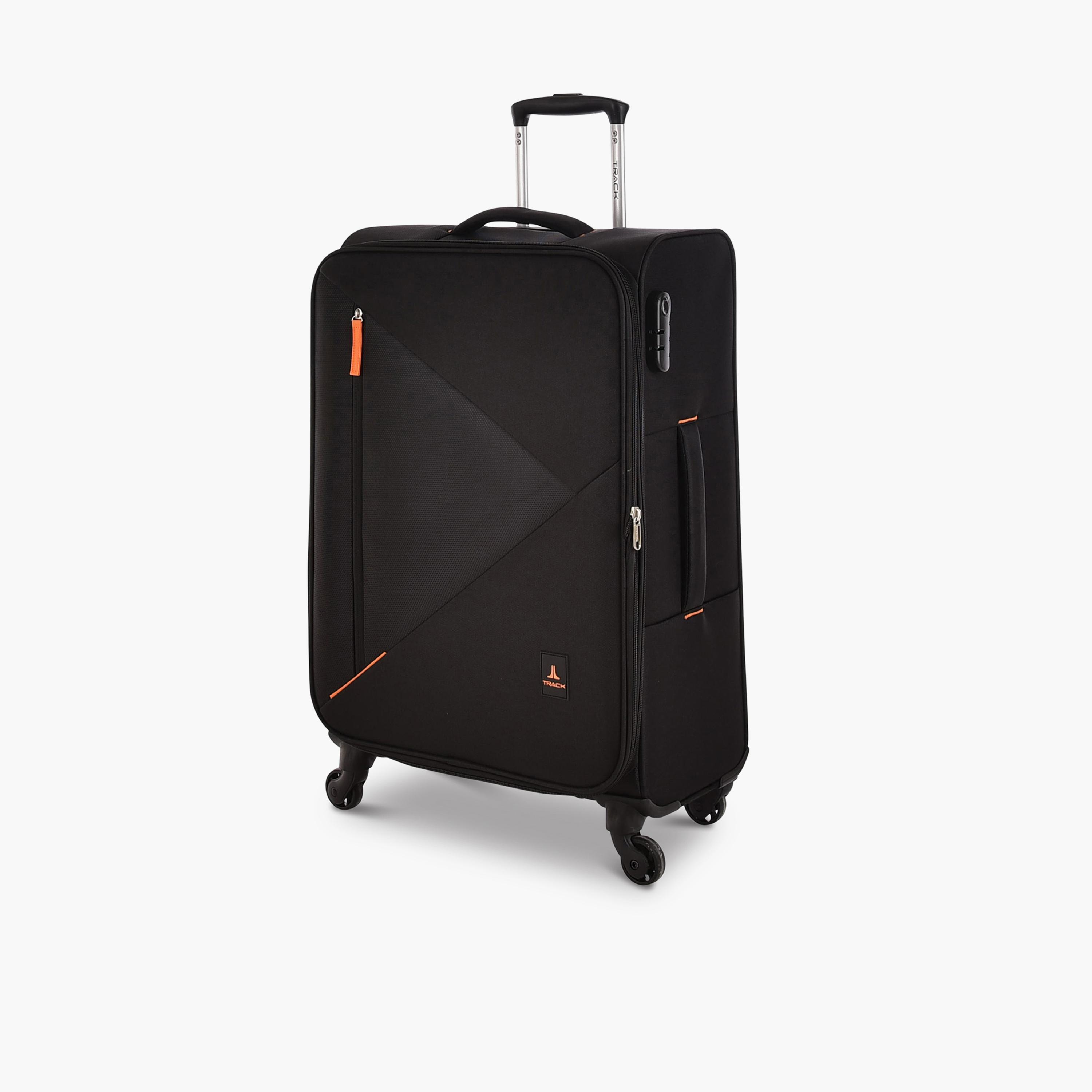 Track Set of 4 Polyester Soft Sided 4-Wheeler Spinner Trolley Bag with Combination Lock-travel-luggagesandbags-luggage-image-6