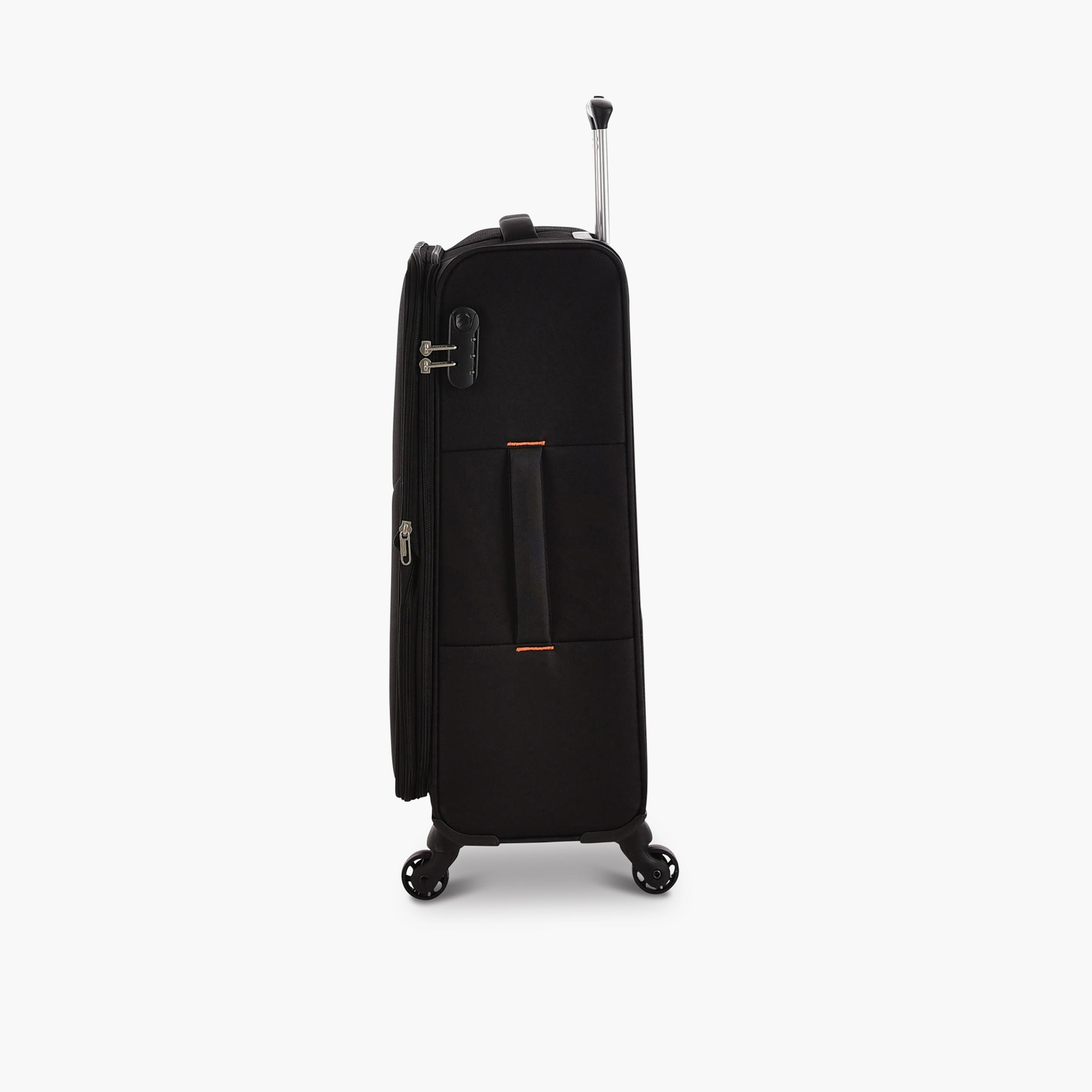 Track Set of 4 Polyester Soft Sided 4-Wheeler Spinner Trolley Bag with Combination Lock-travel-luggagesandbags-luggage-image-7