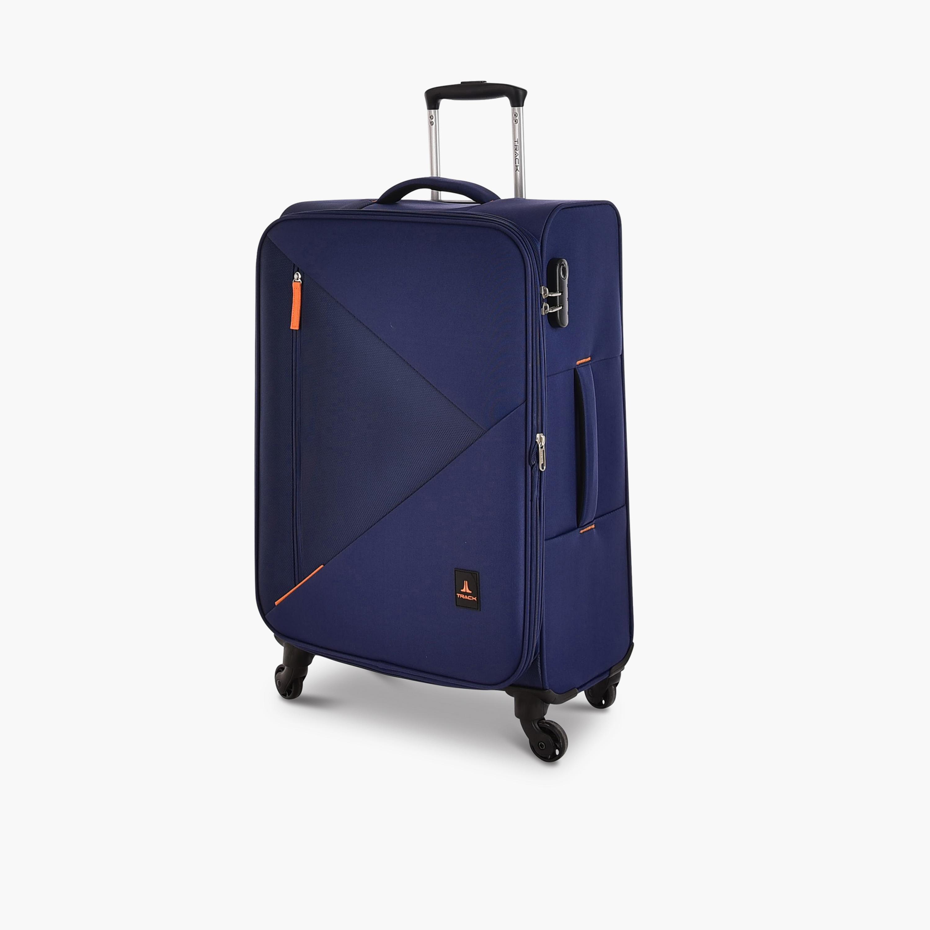 Track Set of 4 Polyester Soft Sided 4-Wheeler Spinner Trolley Bag with Combination Lock-travel-luggagesandbags-luggage-image-5