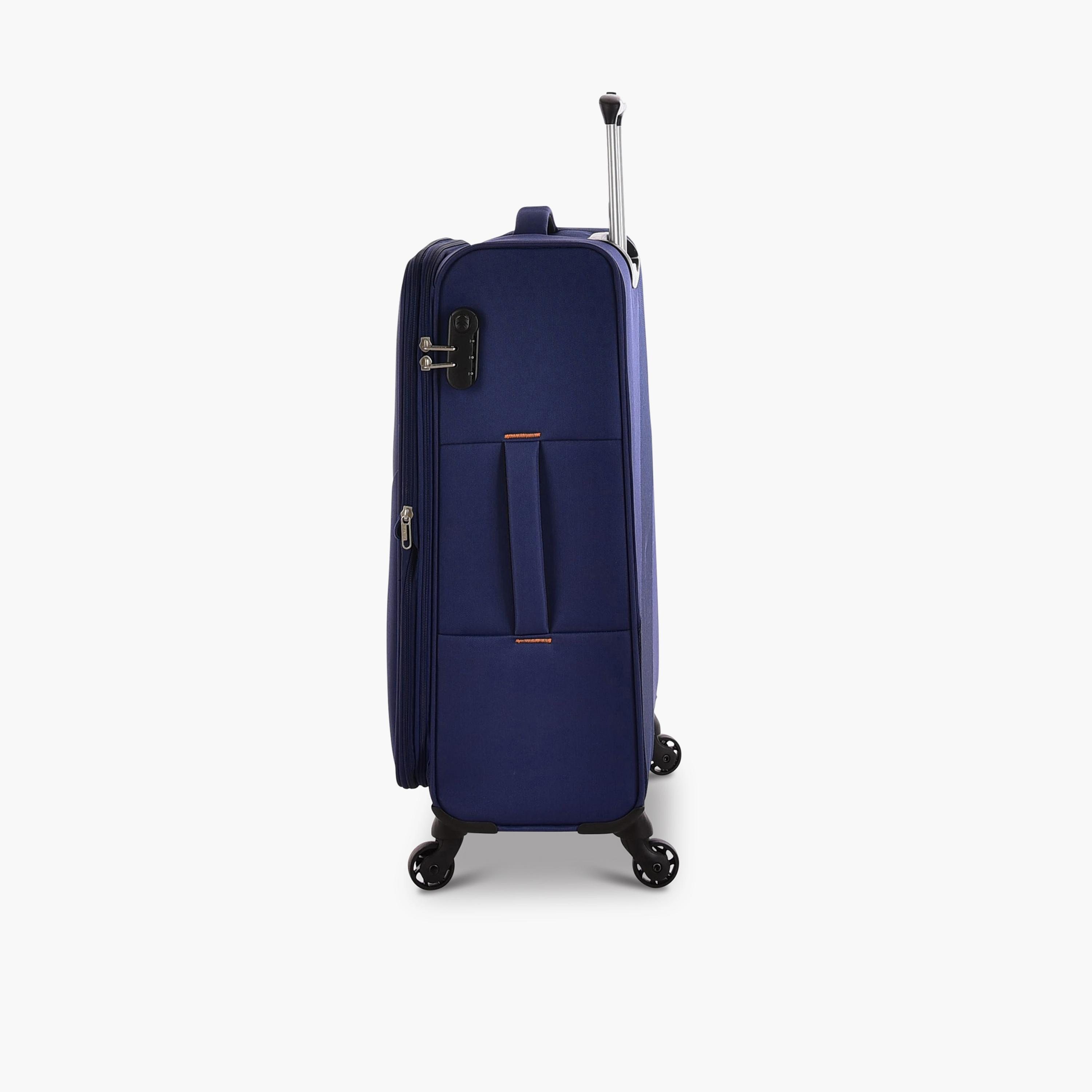 Track Set of 4 Polyester Soft Sided 4-Wheeler Spinner Trolley Bag with Combination Lock-travel-luggagesandbags-luggage-image-6