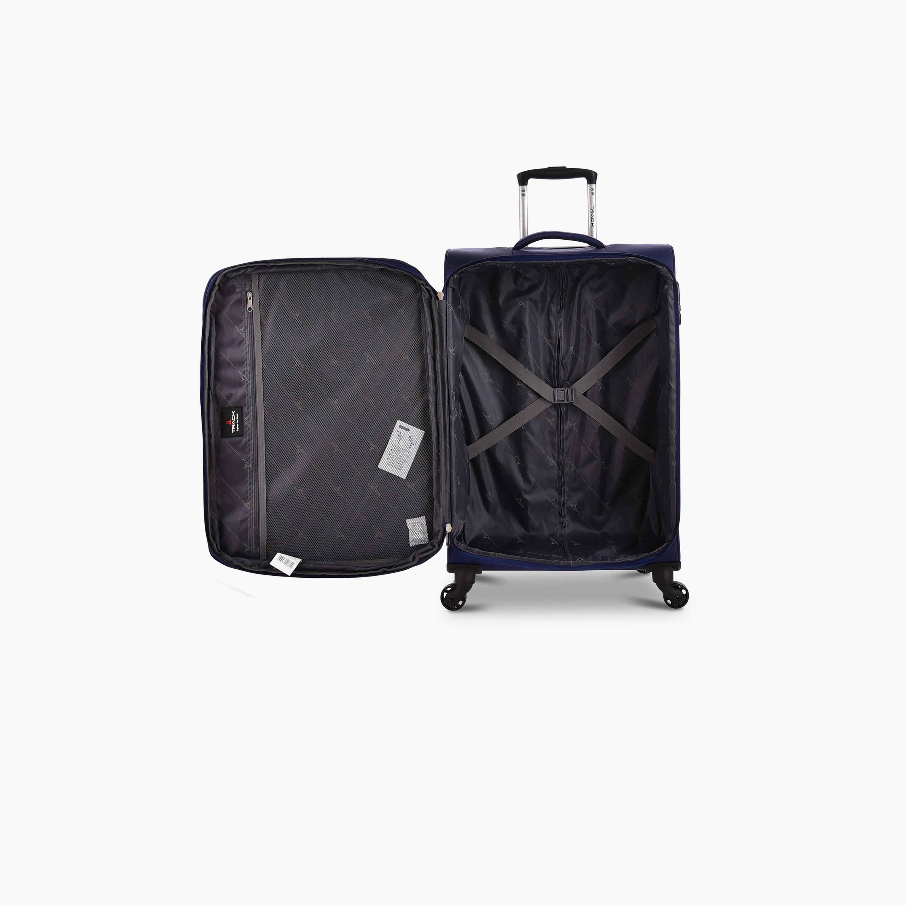 Track Set of 4 Polyester Soft Sided 4-Wheeler Spinner Trolley Bag with Combination Lock-travel-luggagesandbags-luggage-image-8