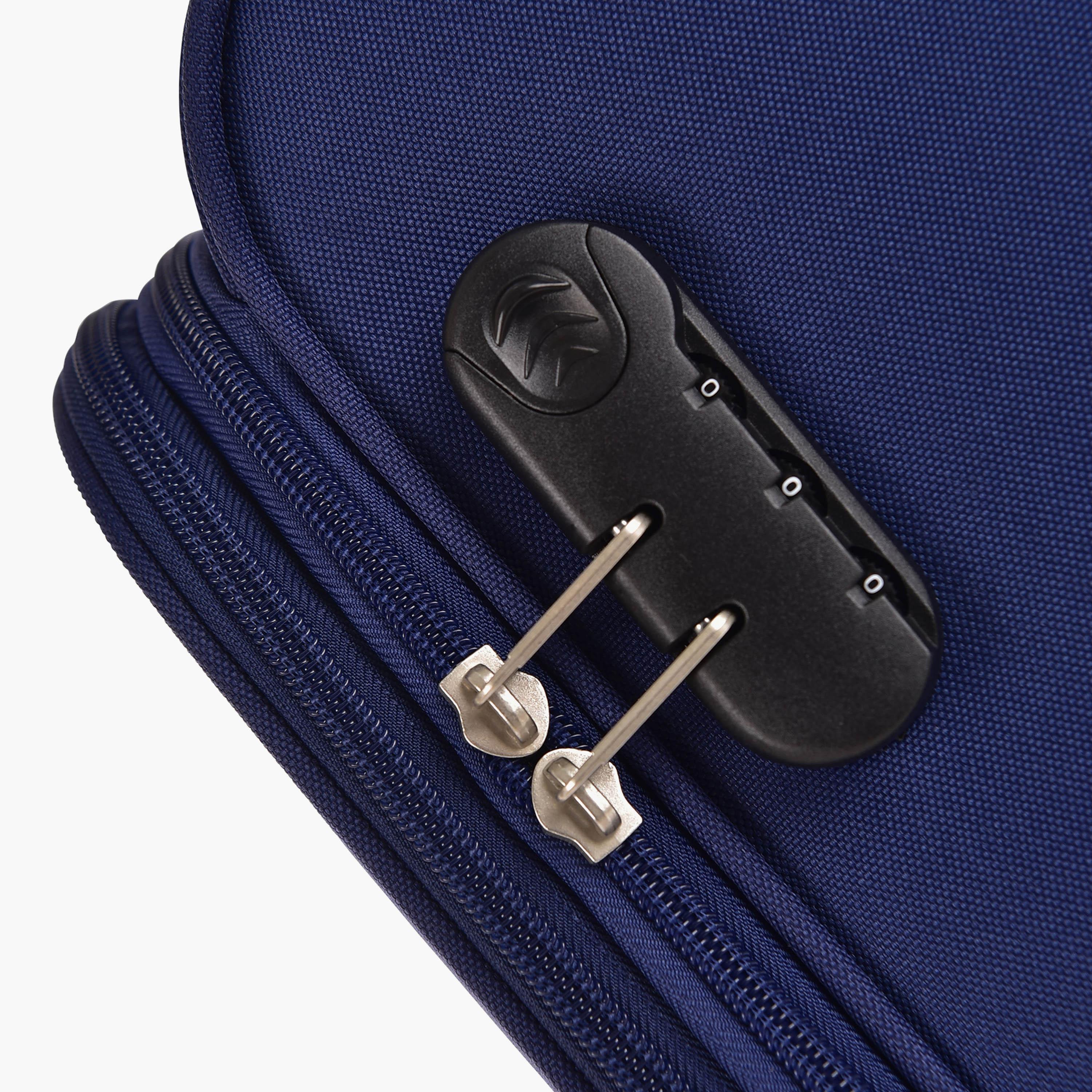 Track Set of 4 Polyester Soft Sided 4-Wheeler Spinner Trolley Bag with Combination Lock-travel-luggagesandbags-luggage-image-9
