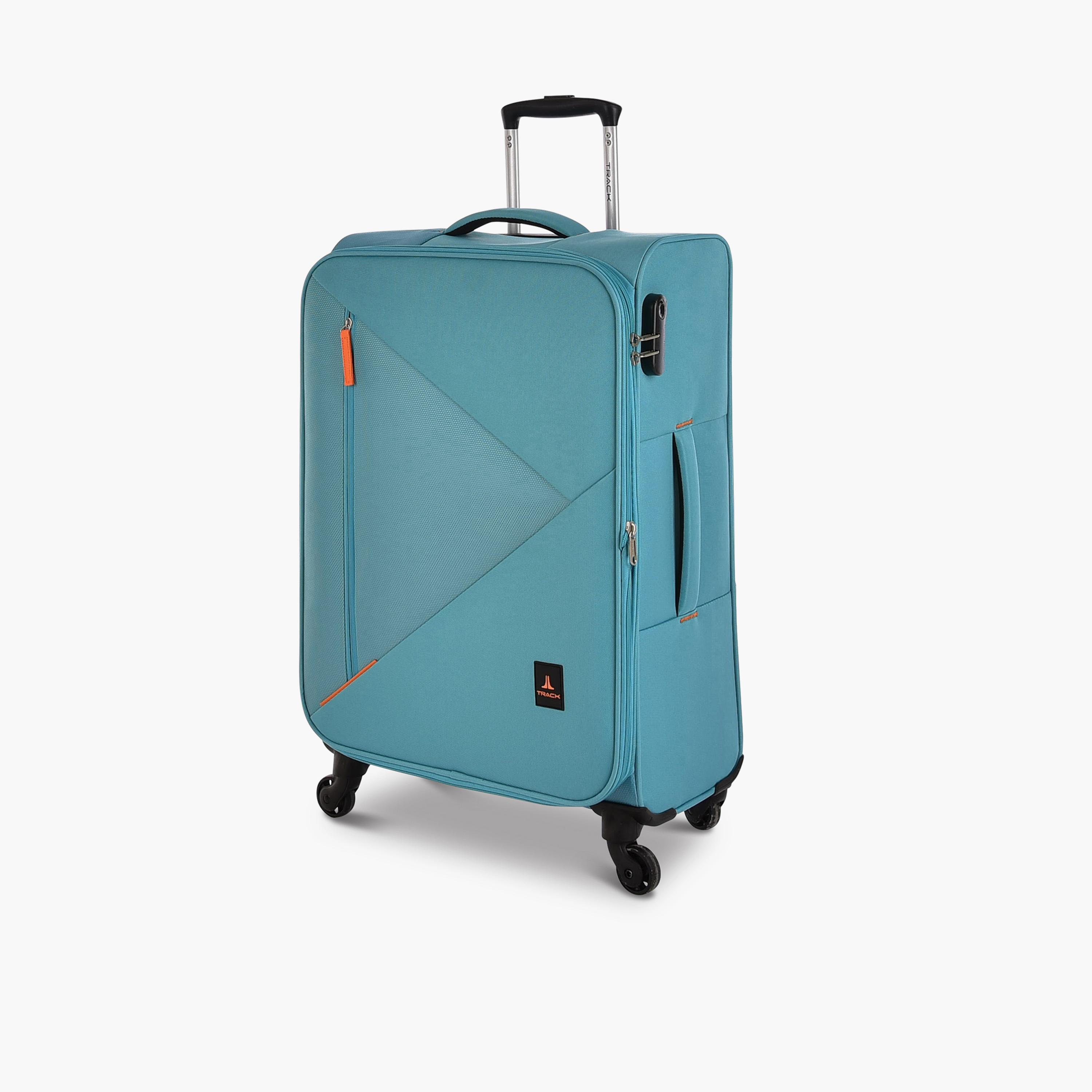 Track Set of 4 Polyester Soft Sided 4-Wheeler Spinner Trolley Bag with Combination Lock-travel-luggagesandbags-luggage-image-5