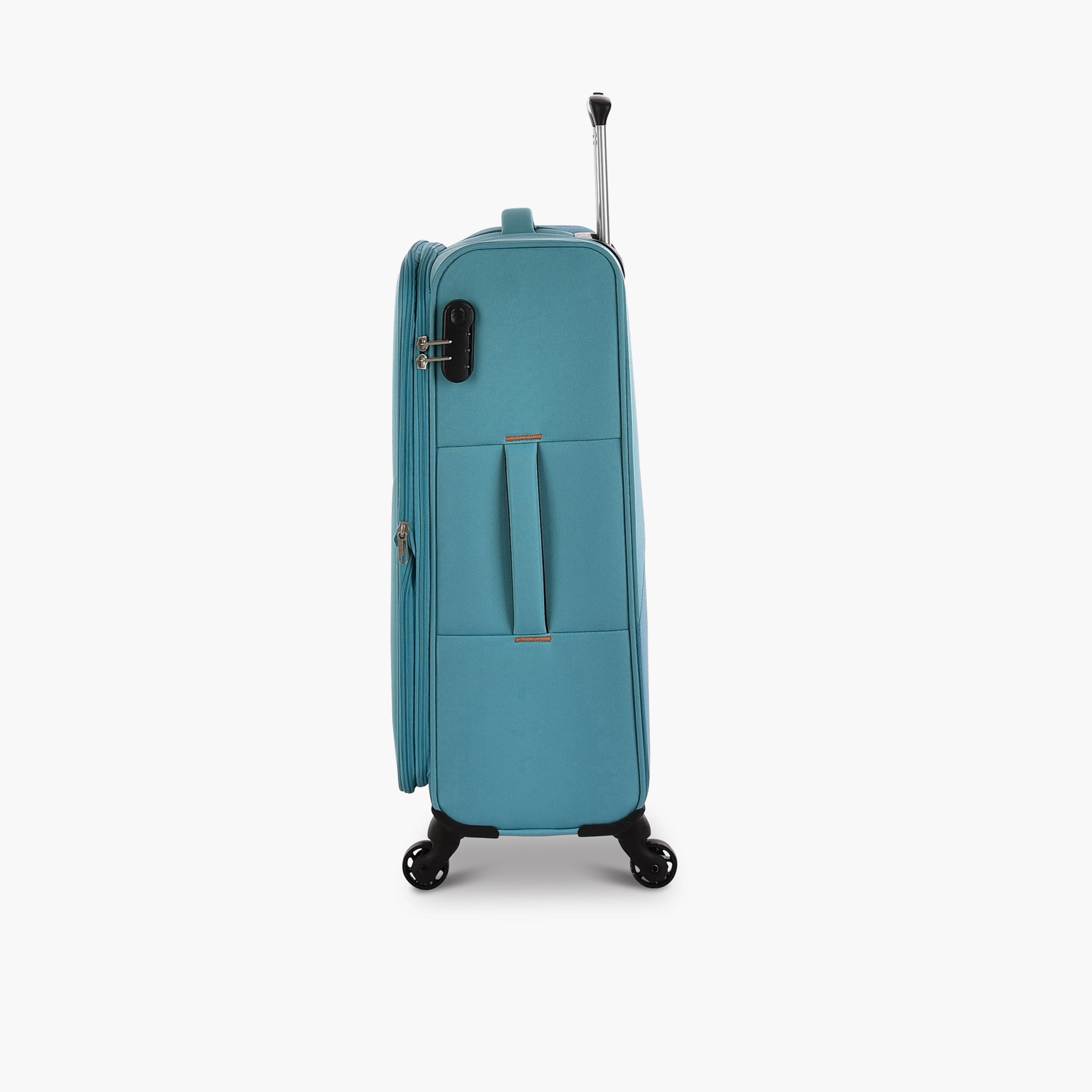 Track Set of 4 Polyester Soft Sided 4-Wheeler Spinner Trolley Bag with Combination Lock-travel-luggagesandbags-luggage-image-6