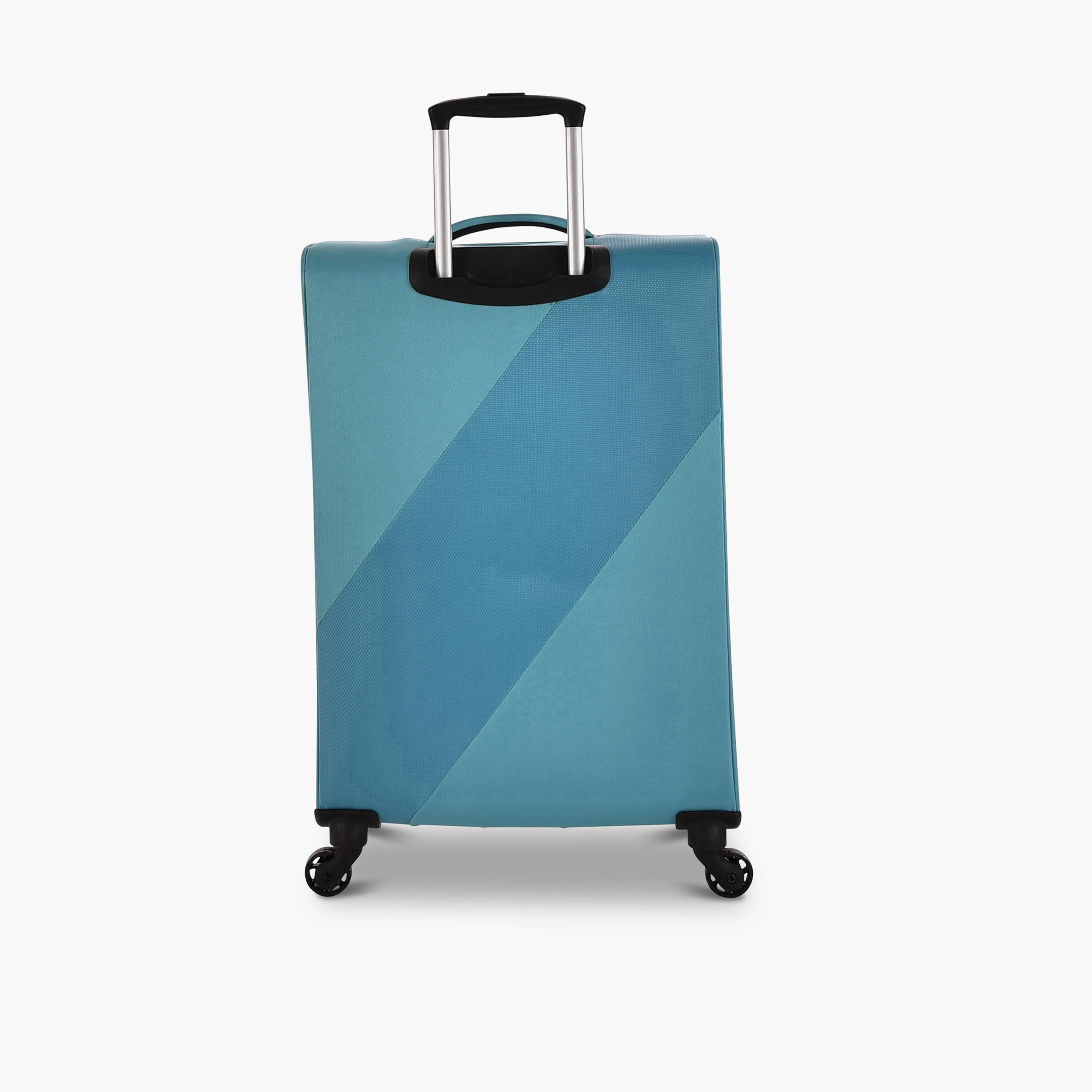 Track Set of 4 Polyester Soft Sided 4-Wheeler Spinner Trolley Bag with Combination Lock-travel-luggagesandbags-luggage-image-7