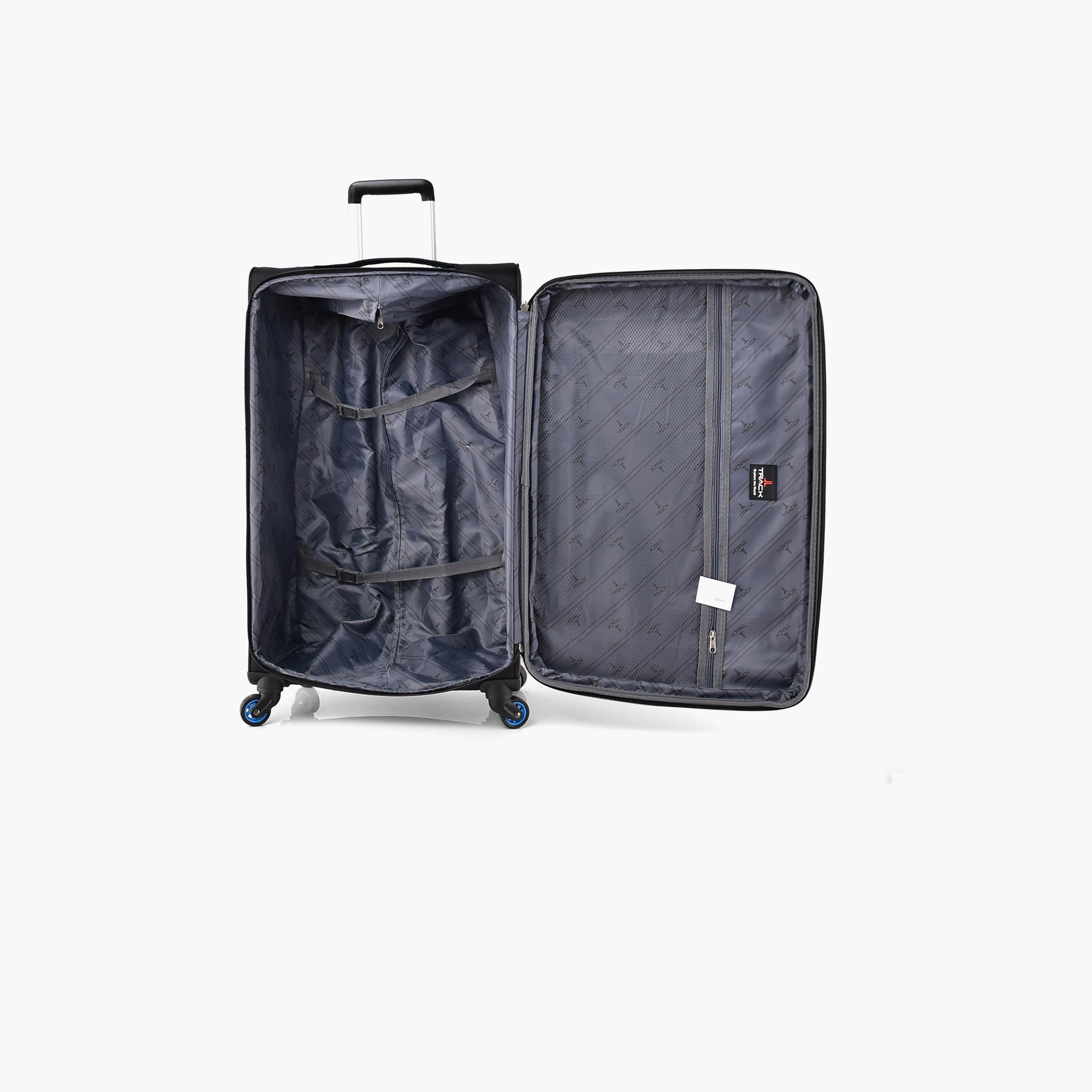 Track Set of 4 Polyester Soft Sided 4-Wheeler Spinner Trolley Bag with Combination Lock-travel-luggagesandbags-luggage-image-11
