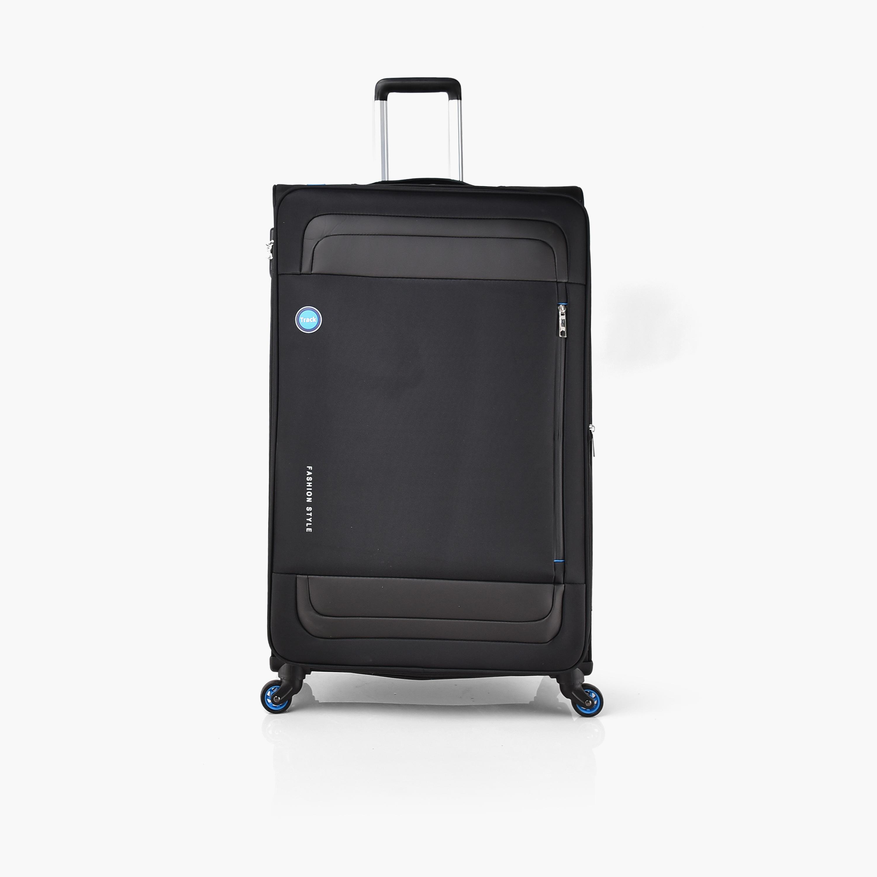 Track Set of 4 Polyester Soft Sided 4-Wheeler Spinner Trolley Bag with Combination Lock-travel-luggagesandbags-luggage-image-4