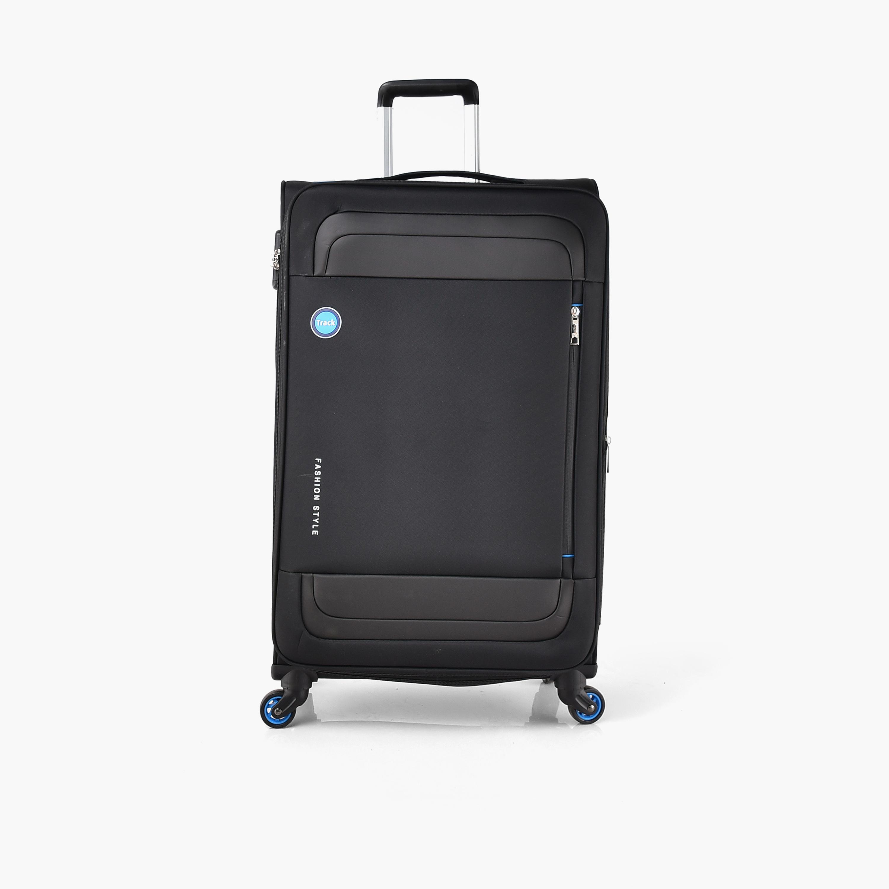 Track Set of 4 Polyester Soft Sided 4-Wheeler Spinner Trolley Bag with Combination Lock-travel-luggagesandbags-luggage-image-5
