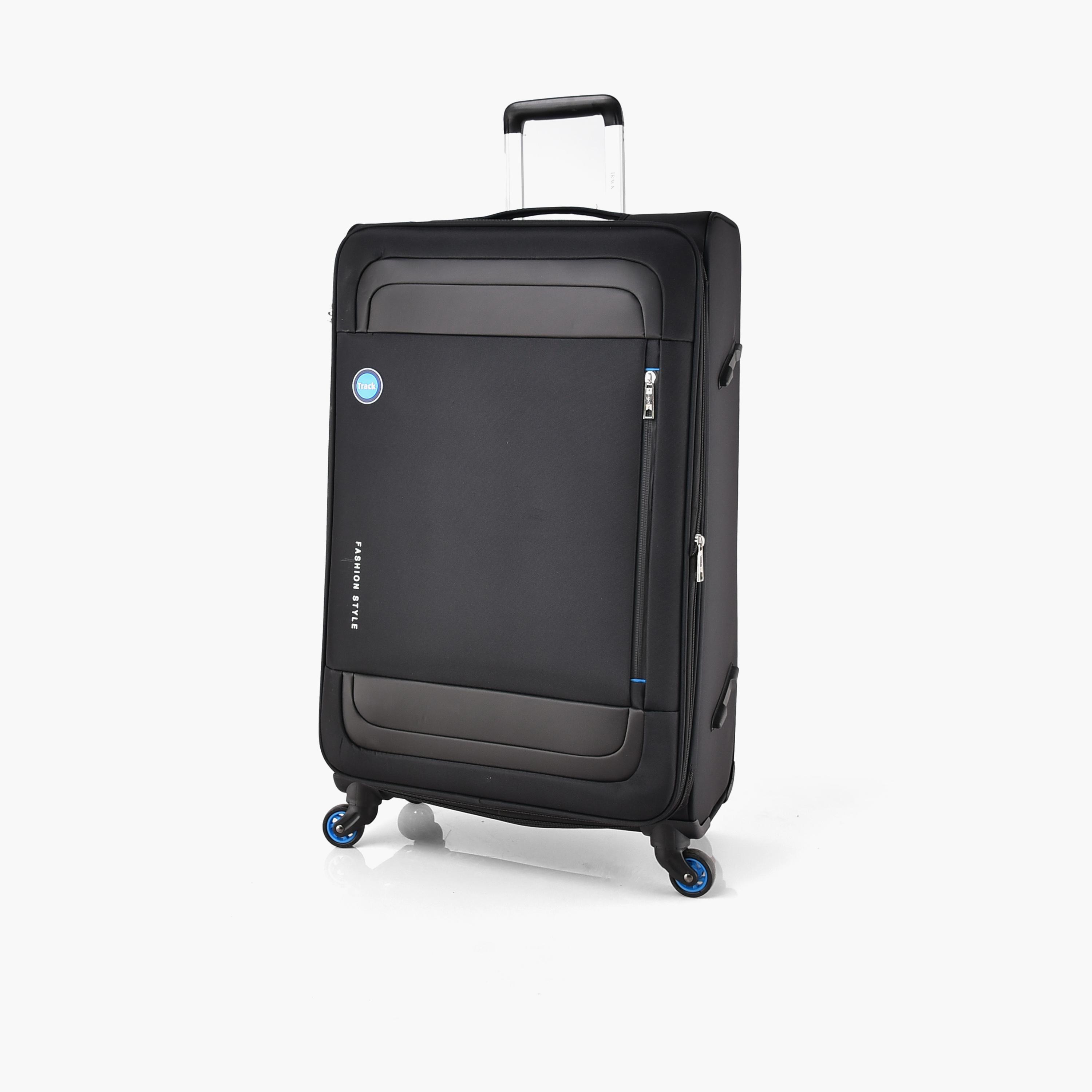 Track Set of 4 Polyester Soft Sided 4-Wheeler Spinner Trolley Bag with Combination Lock-travel-luggagesandbags-luggage-image-6