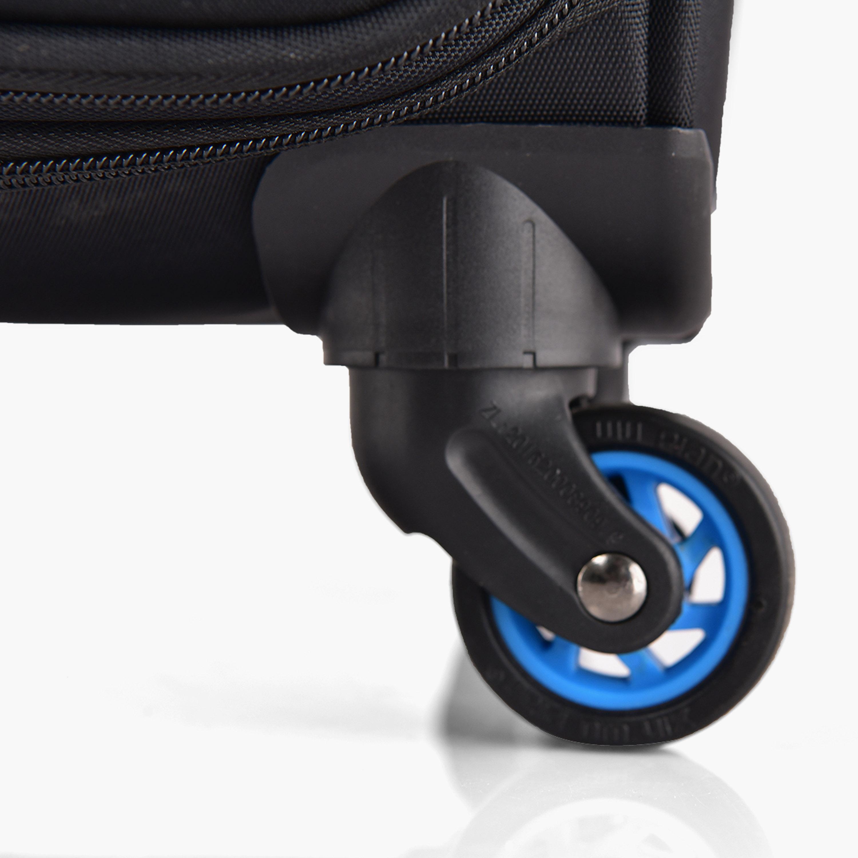 Track Set of 4 Polyester Soft Sided 4-Wheeler Spinner Trolley Bag with Combination Lock-travel-luggagesandbags-luggage-image-9