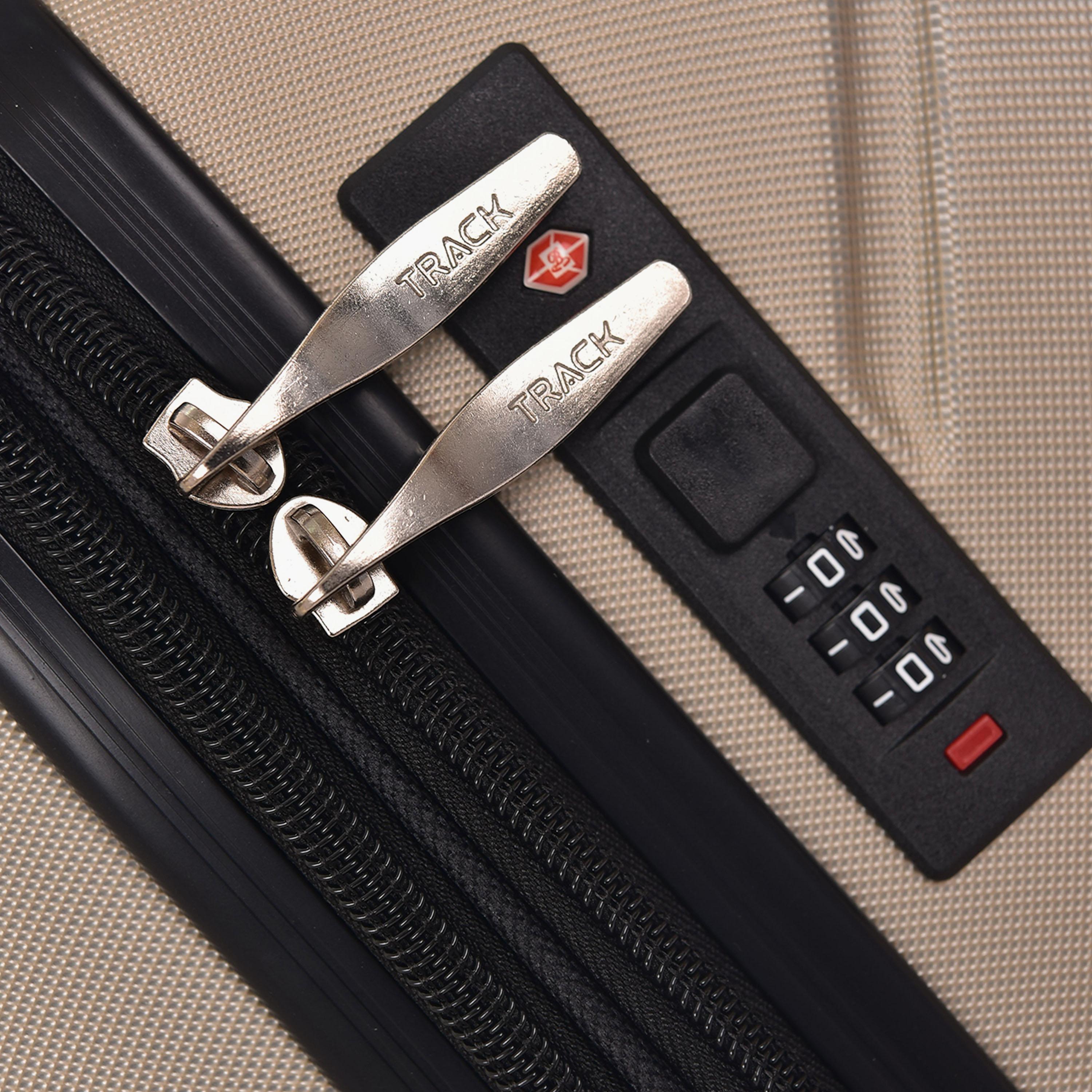Track Set of 3 ABS Hard Sided 4-Wheeler Spinner Trolley Bag with Combination Lock-travel-luggagesandbags-luggage-image-8