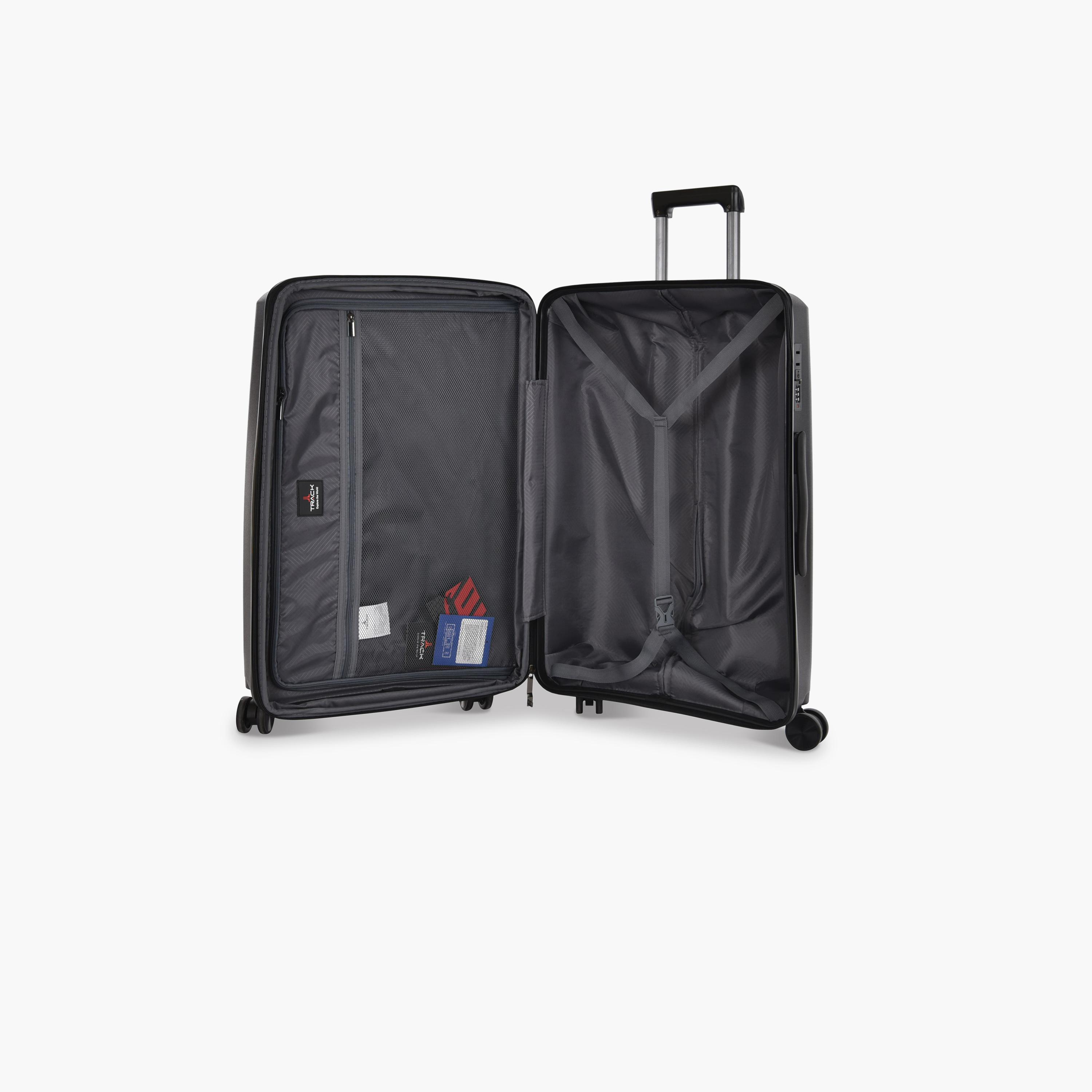 Track Set of 3 Polypropylene Hard Sided 4-Wheeler Spinner Trolley Bag with Combination Lock-travel-luggagesandbags-luggage-image-8