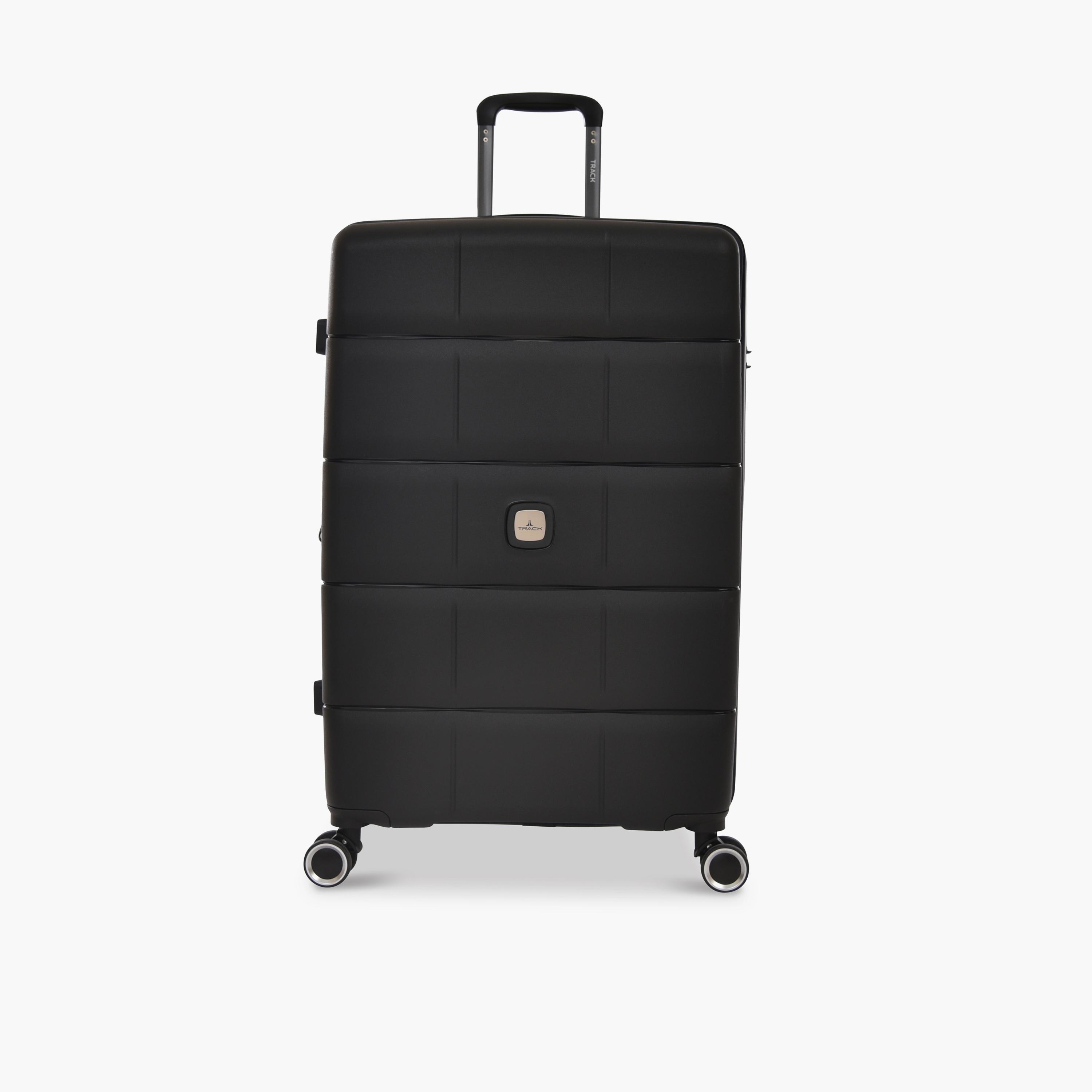 Track Set of 4 Polypropylene Hard Sided 4-Wheeler Spinner Trolley Bag with Combination Lock-travel-luggagesandbags-luggage-image-4