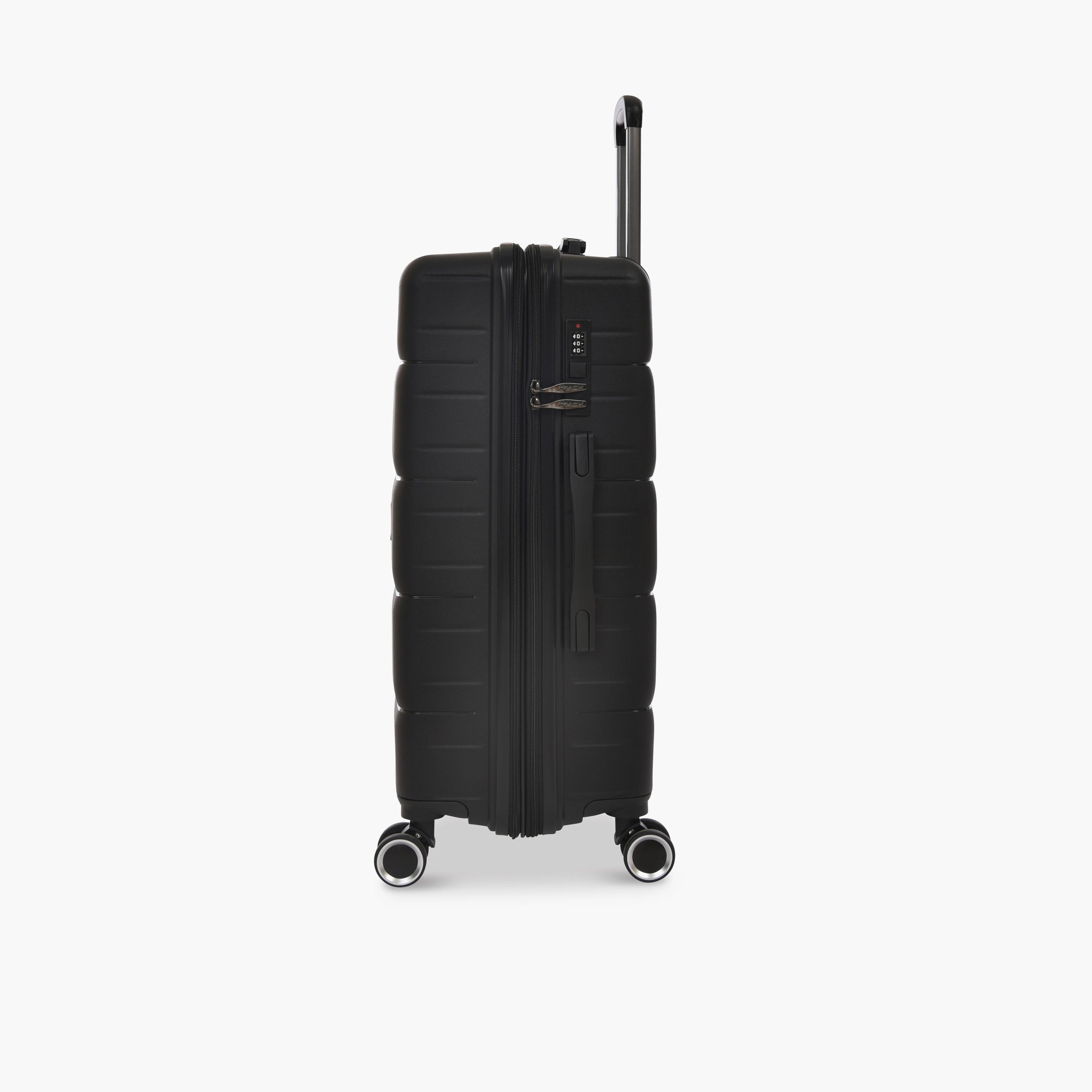 Track Set of 4 Polypropylene Hard Sided 4-Wheeler Spinner Trolley Bag with Combination Lock-travel-luggagesandbags-luggage-image-6