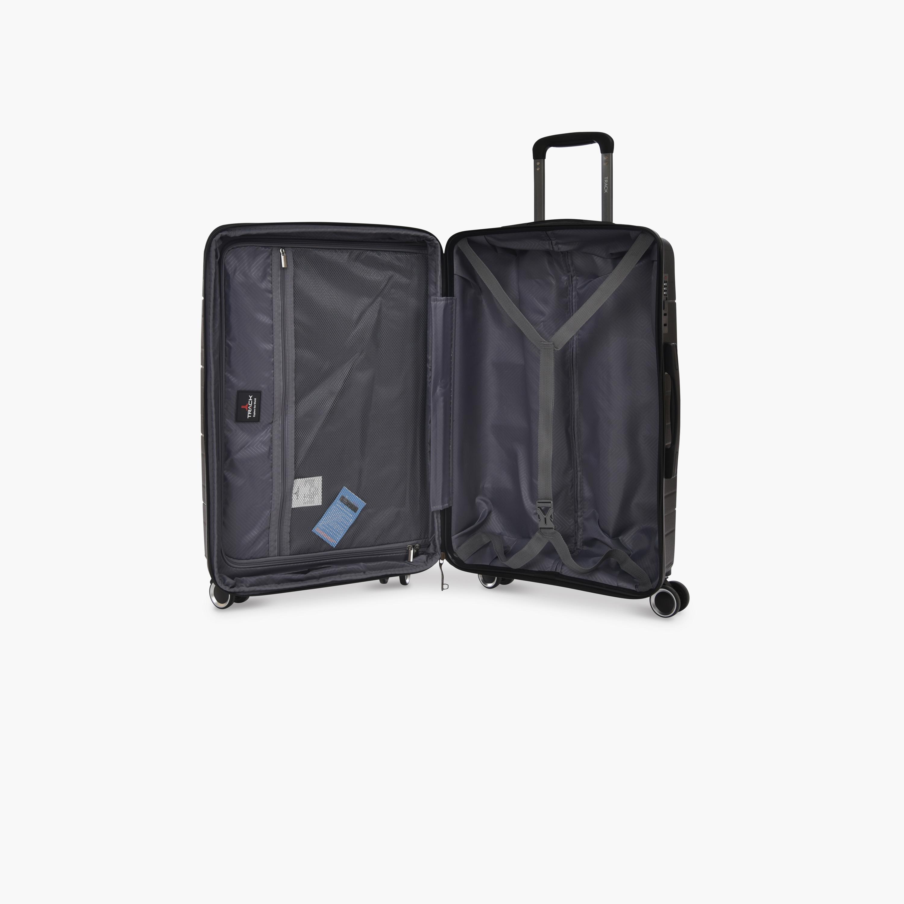 Track Set of 4 Polypropylene Hard Sided 4-Wheeler Spinner Trolley Bag with Combination Lock-travel-luggagesandbags-luggage-image-8