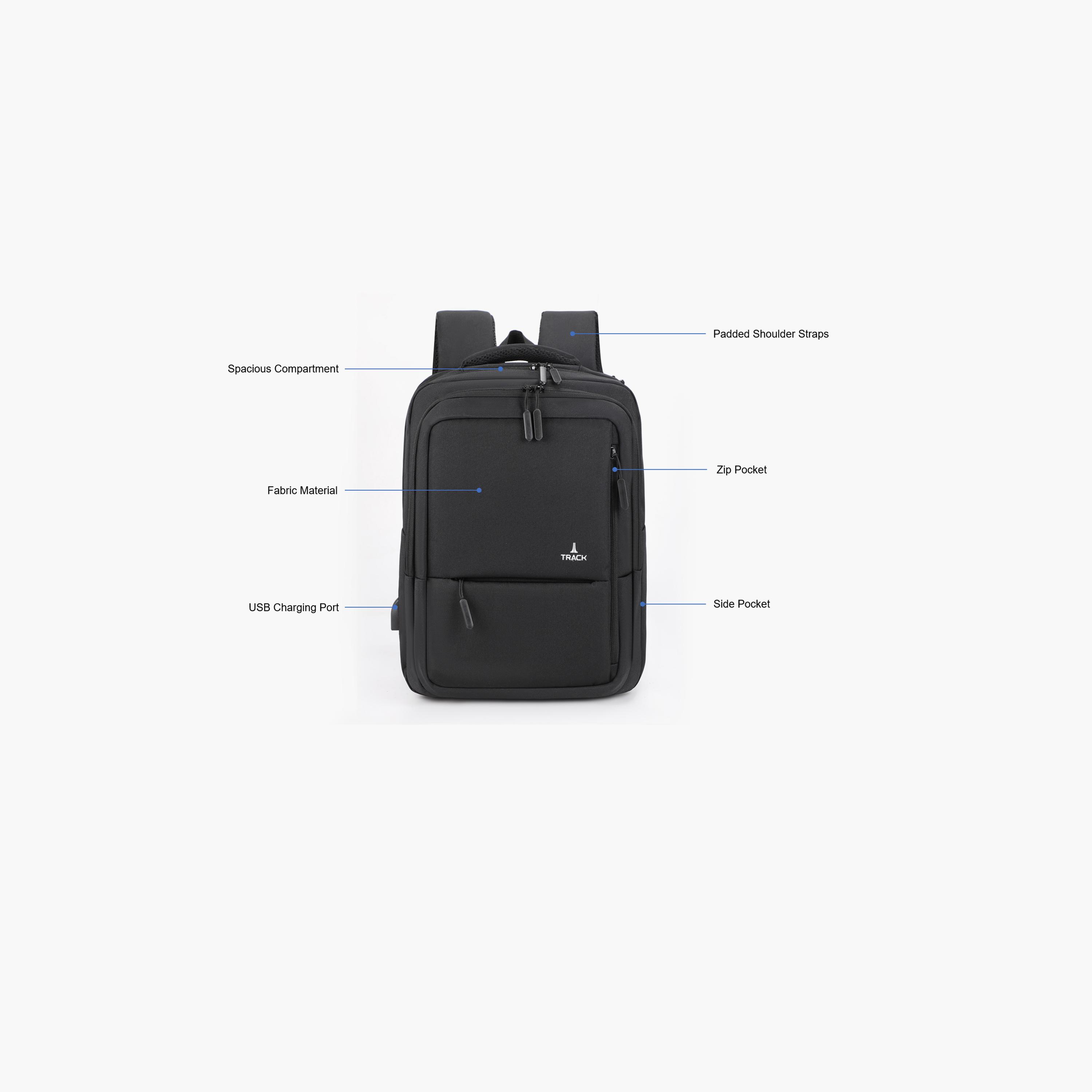 Track 15.7 Inches Laptop Bag with Adjustable Strap, Polyester | HC621-15.7-travel-luggagesandbags-backpacks-image-3