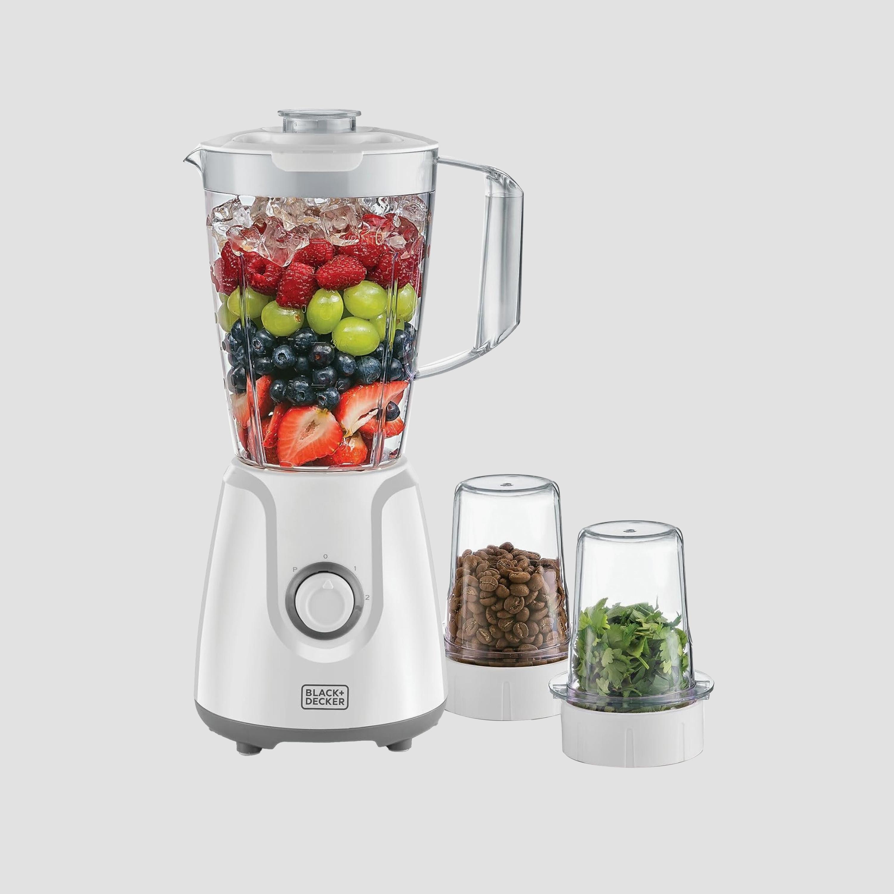 خلاط بلاك+ديكر 400 واط مع مطحنة ومفرمة، أبيض | BX4000-household-appliances-kitchenappliances-blendersmixersandgrinders-image-1