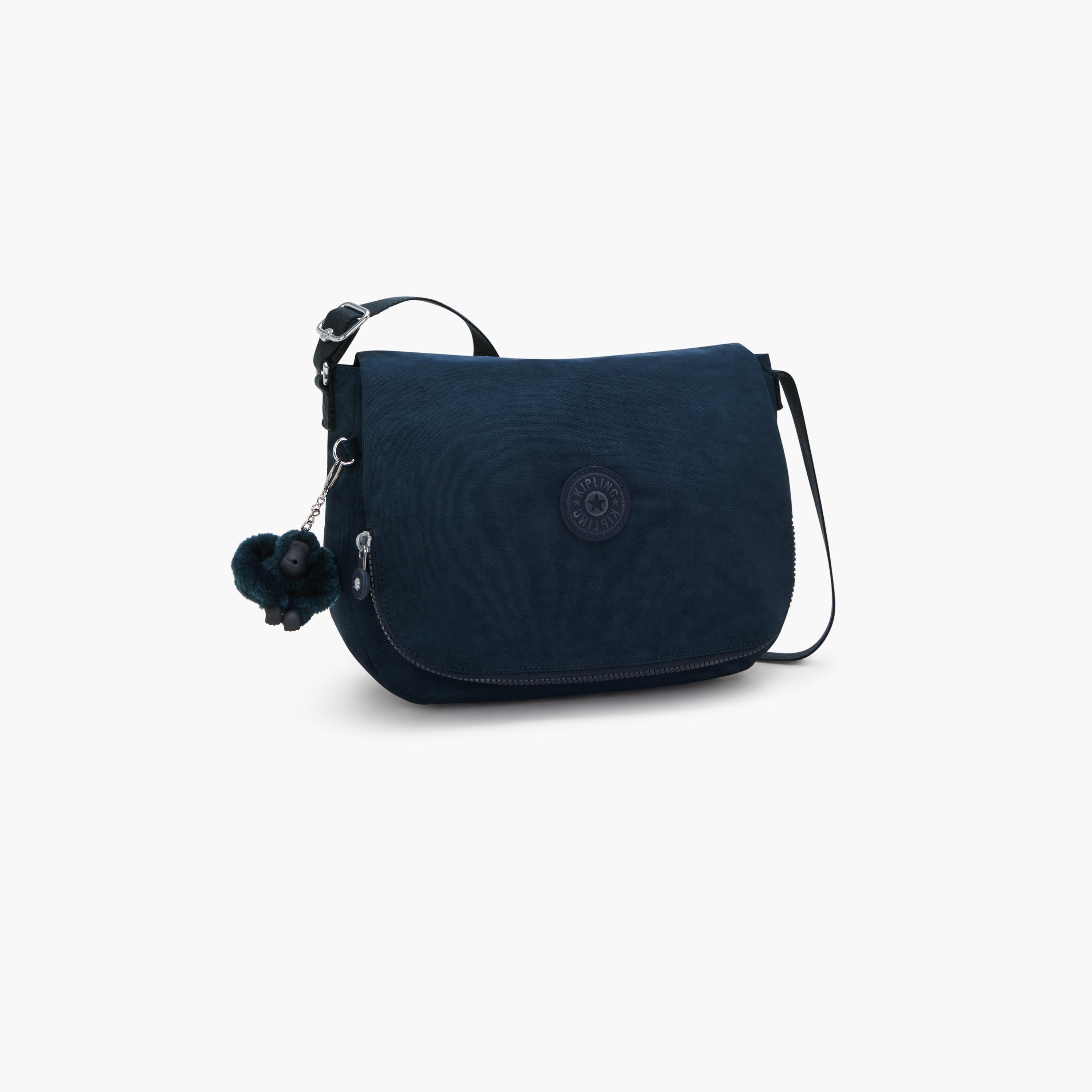 كيبلينج - شنطة إيرثبيت إم كروس سادة بغطاء وحزام قابل للتعديل | 30 × 10.5 × 22.5 سم-women-bagsandwallets-handbags-image-3